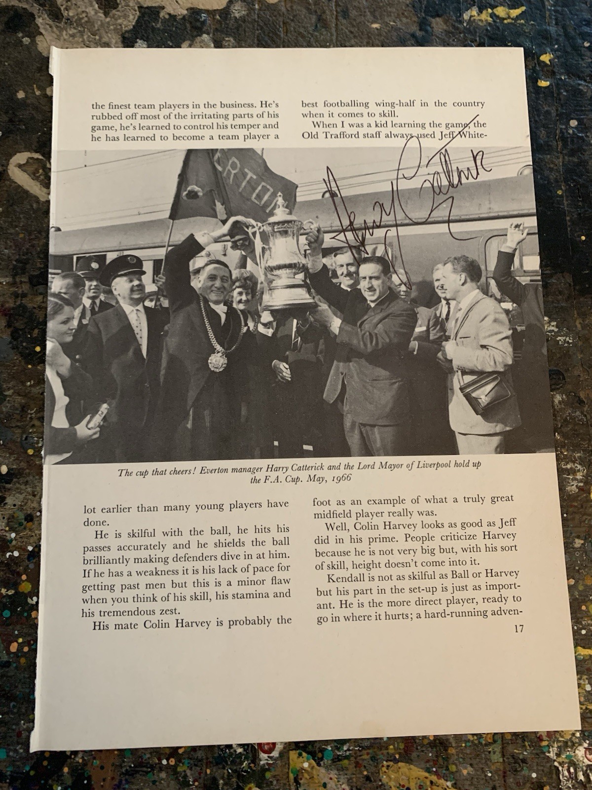 Harry Catterick Autograph Hand Signed Picture Everton Football Autographs for sale on Ebay