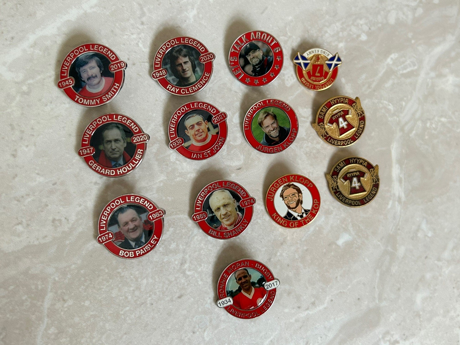 Job Lot 13 x LFC Liverpool Football Club Legends Pin Badges Collectible Anfield for sale on Ebay