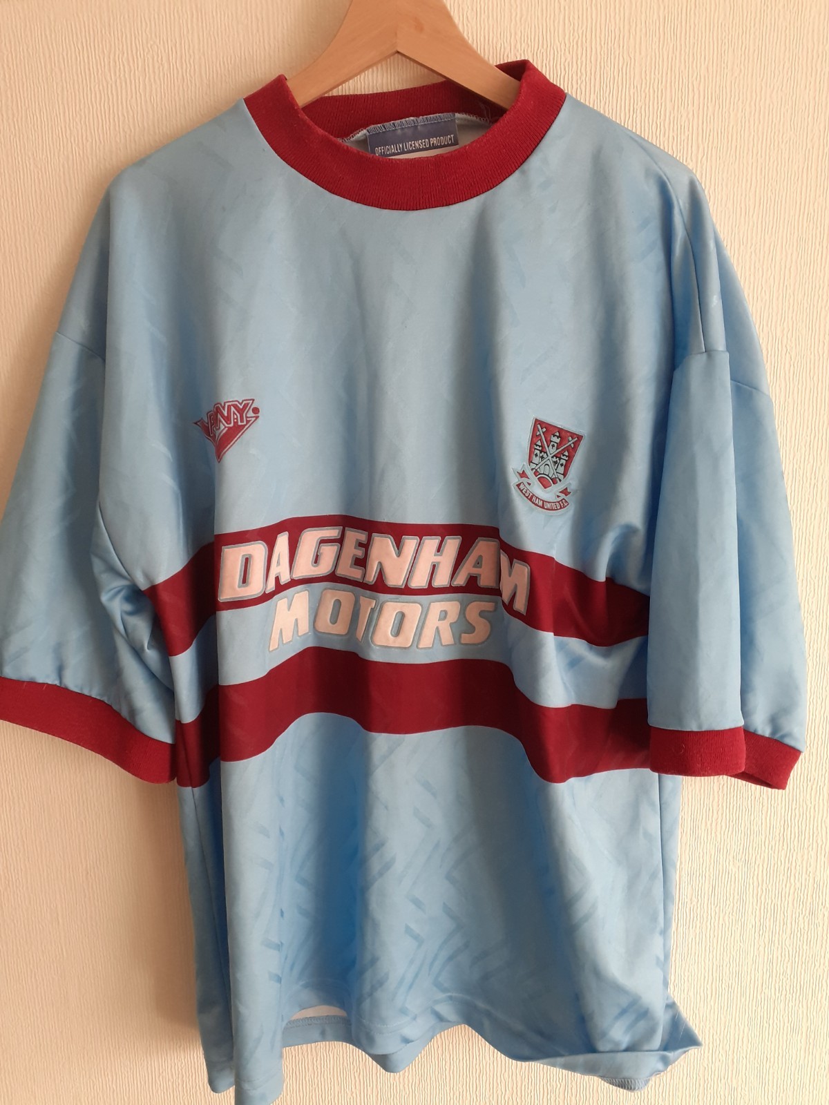 Vintage West Ham United 1993-95 Away Football Shirt Top Kit Jersey (XL) Pony for sale on Ebay