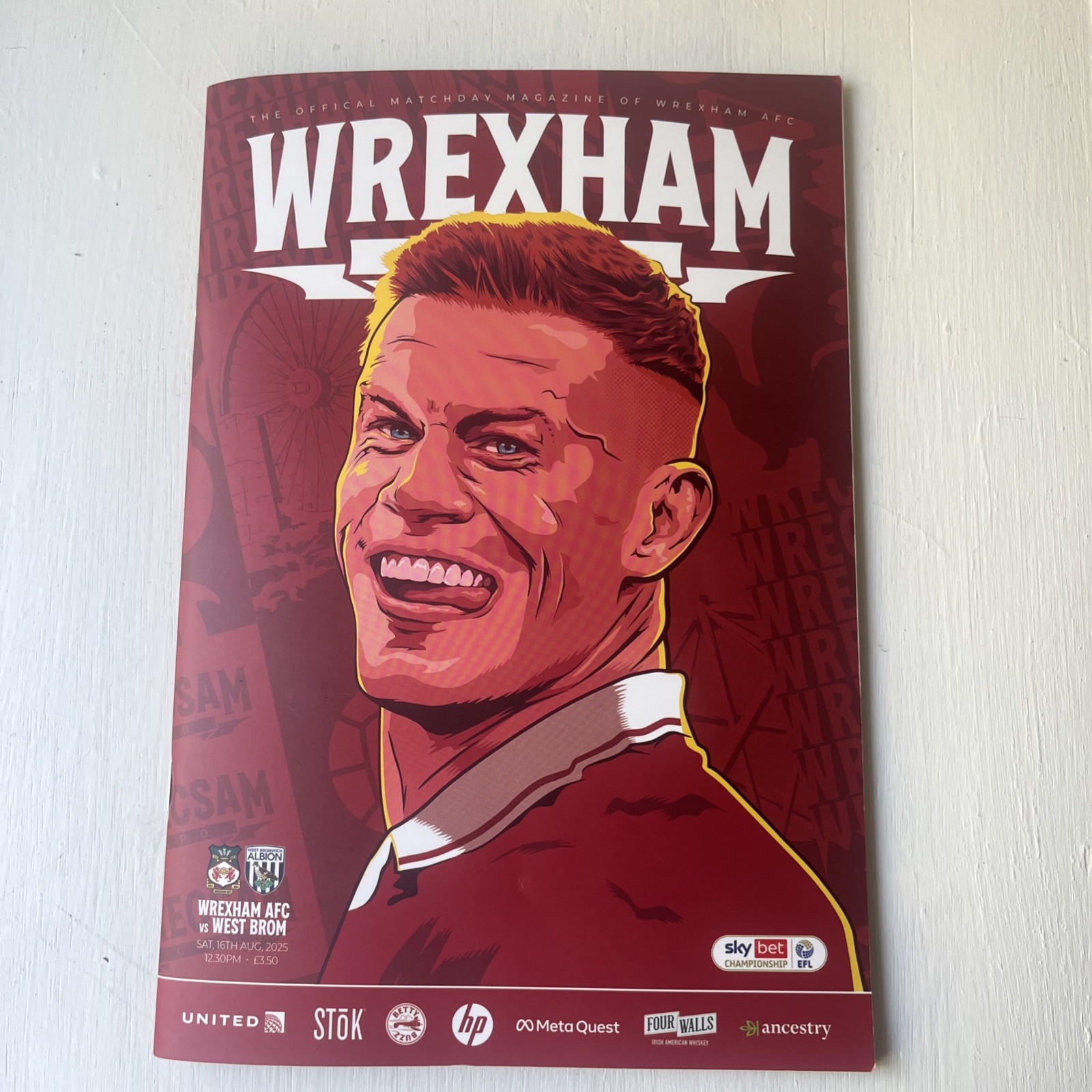 Wrexham V West Brom Programme 16 August 2025 for sale on Ebay