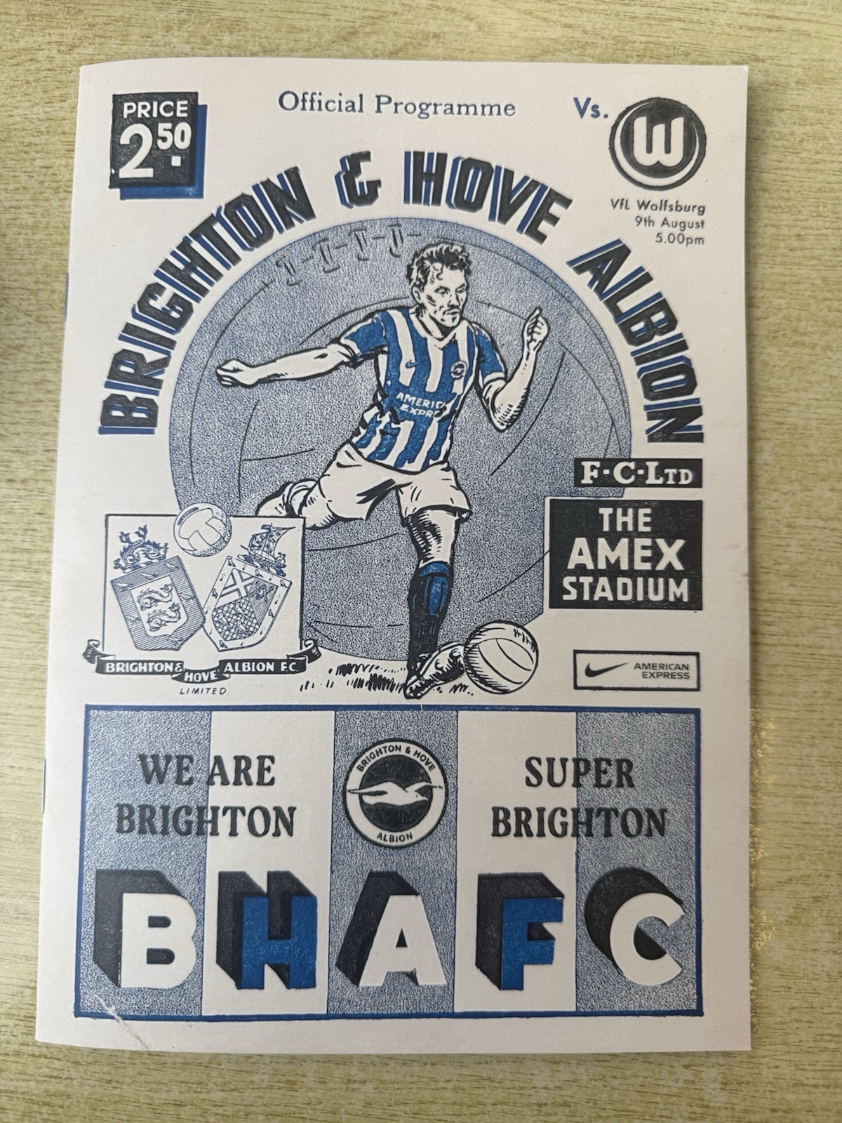 BRIGHTON V WOLFSBURG PRE SEASON FRIENDLY 2025/26 SEASON  for sale on Ebay