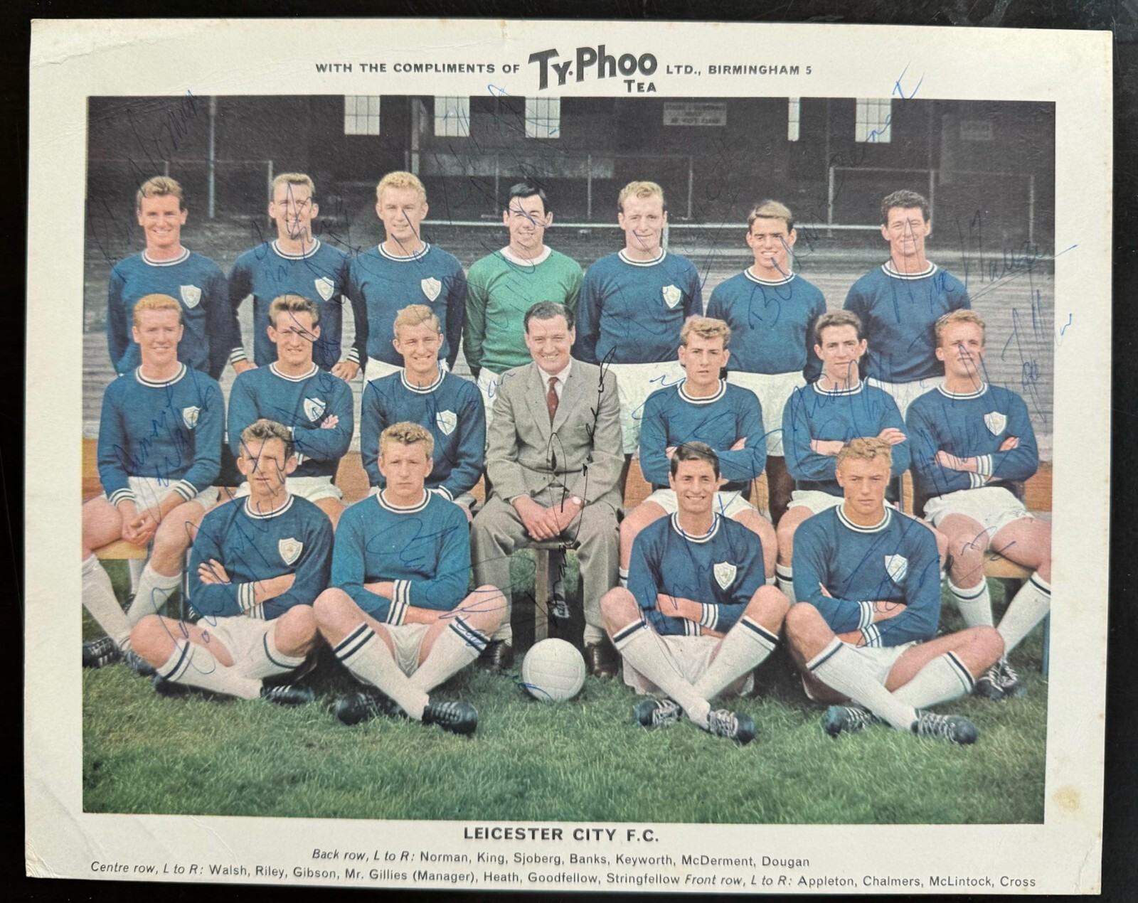 LEICESTER CITY Team signed 1963/64 Ty-Phoo card FA CUP Finalists GORDON BANKS for sale on Ebay