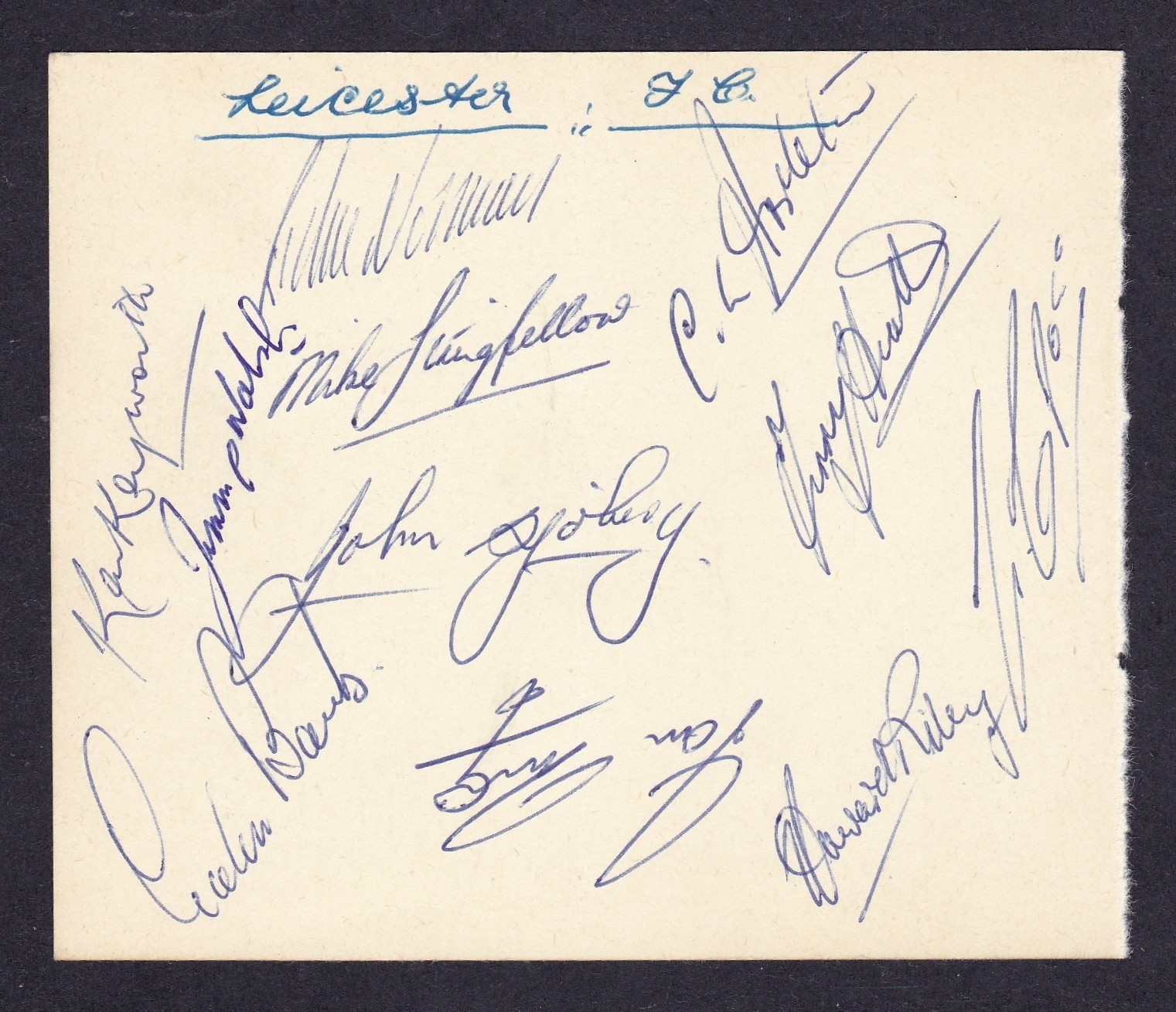 LEICESTER CITY x 11 1962/1963 Signed Autograph Page for sale on Ebay