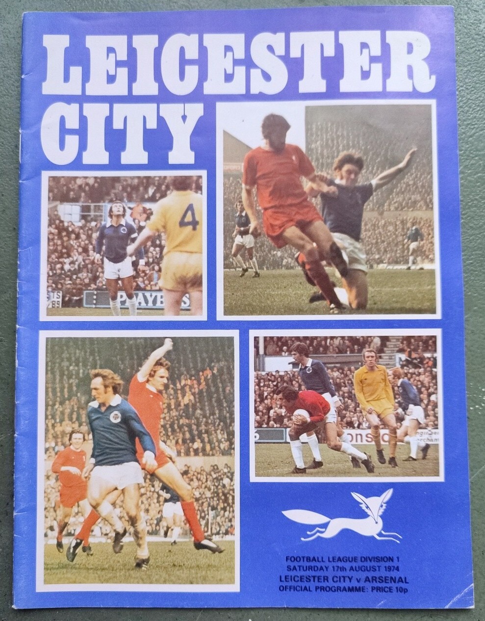 Leicester City v. Arsenal programme, 17th August 1974 for sale on Ebay