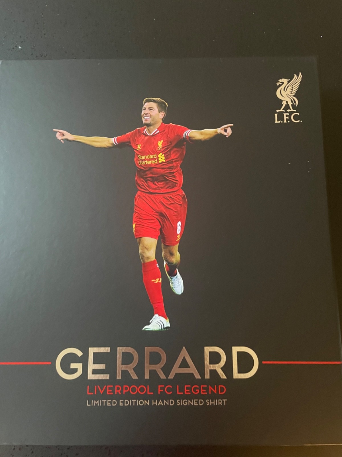 Liverpool FC Hand Signed Football Memorabilia.  Steven Gerrard Shirt signed. for sale on Ebay