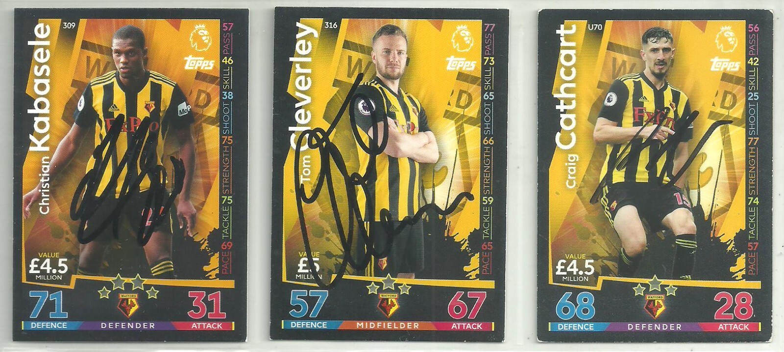 3 x WATFORD - Signed Match Attax Cards for sale on Ebay