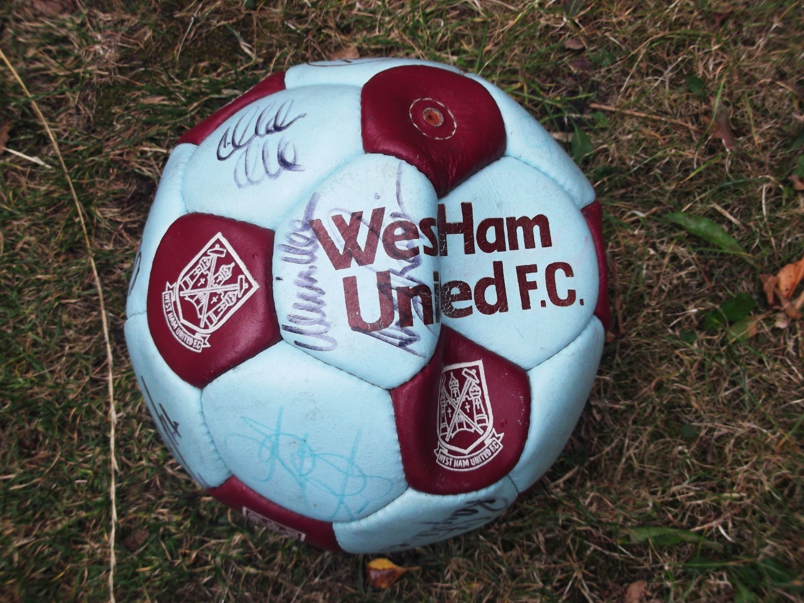 West Ham United Souvenir football 1980s SIGNED by the team for sale on Ebay