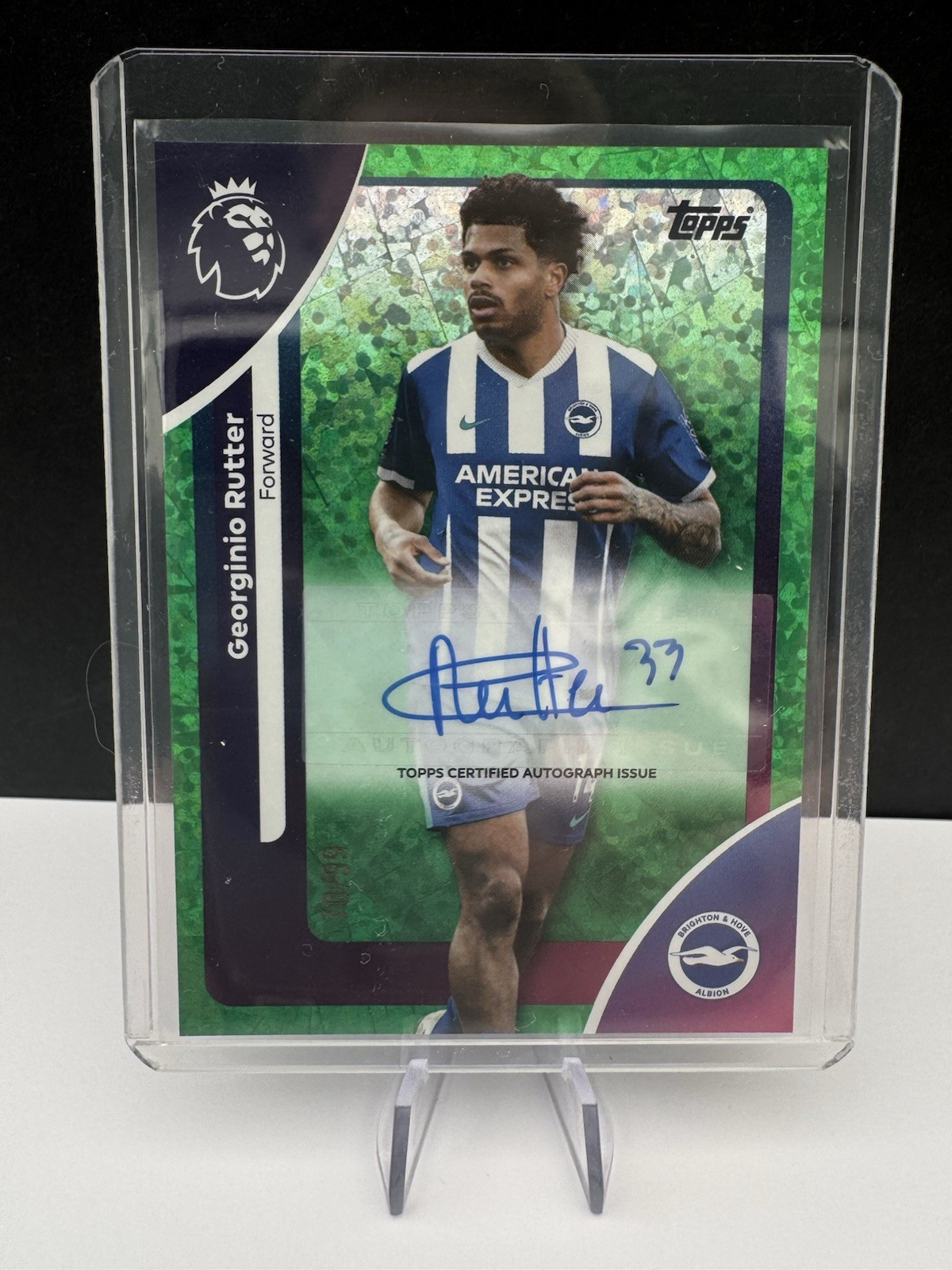 Topps Premier League 2026 Green Sparkle Autograph Georginio Rutter /99 Brighton for sale on Ebay
