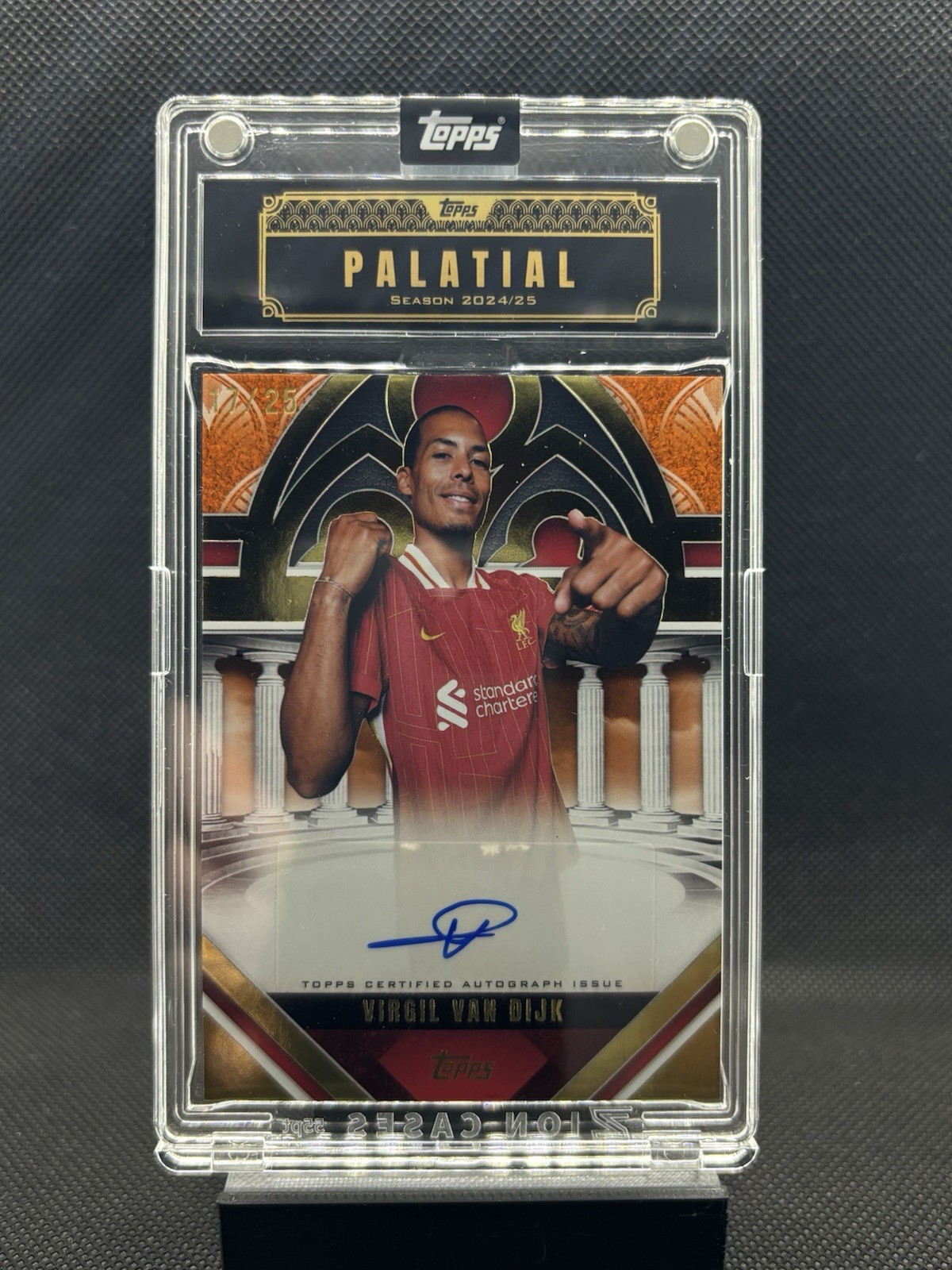 Topps Liverpool FC Palatial Pose Auto Card Virgil Van Dijk /25 for sale on Ebay