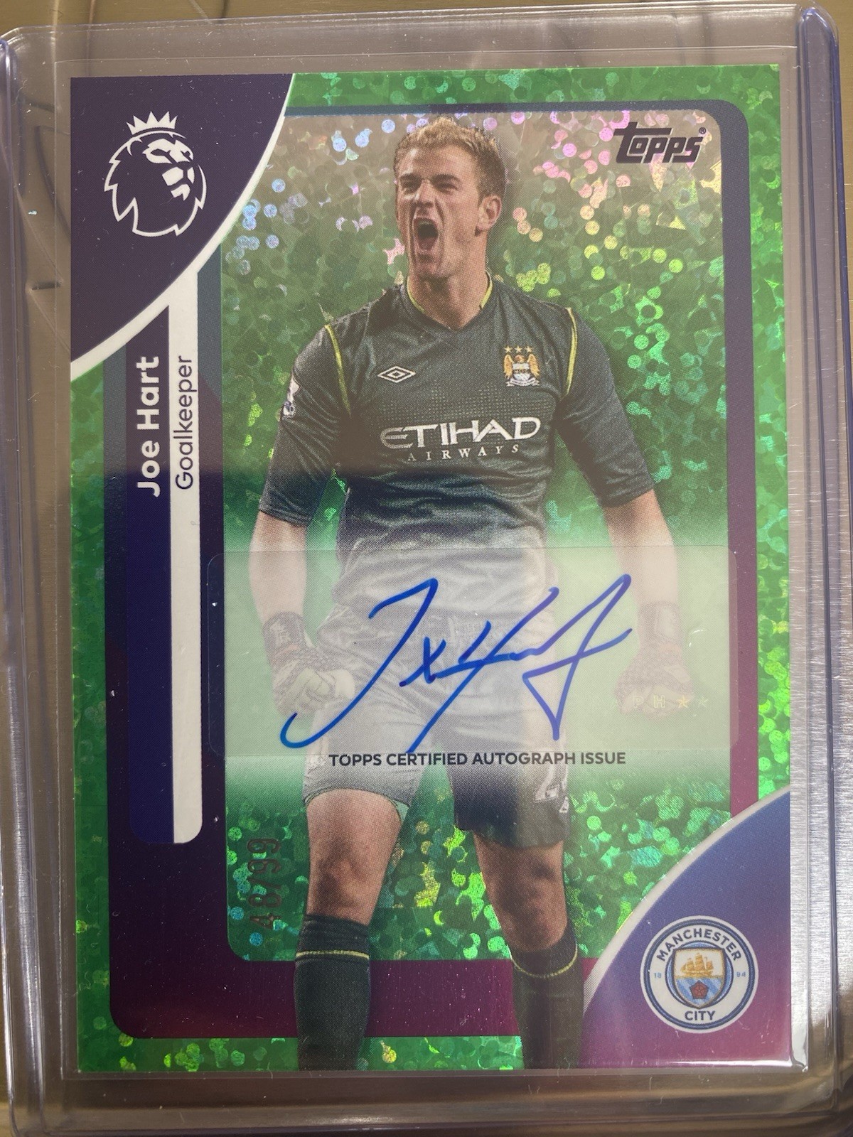 Topps Premier League 2026 Joe Hart Green Sparkle Autograph /99 Manchester City for sale on Ebay