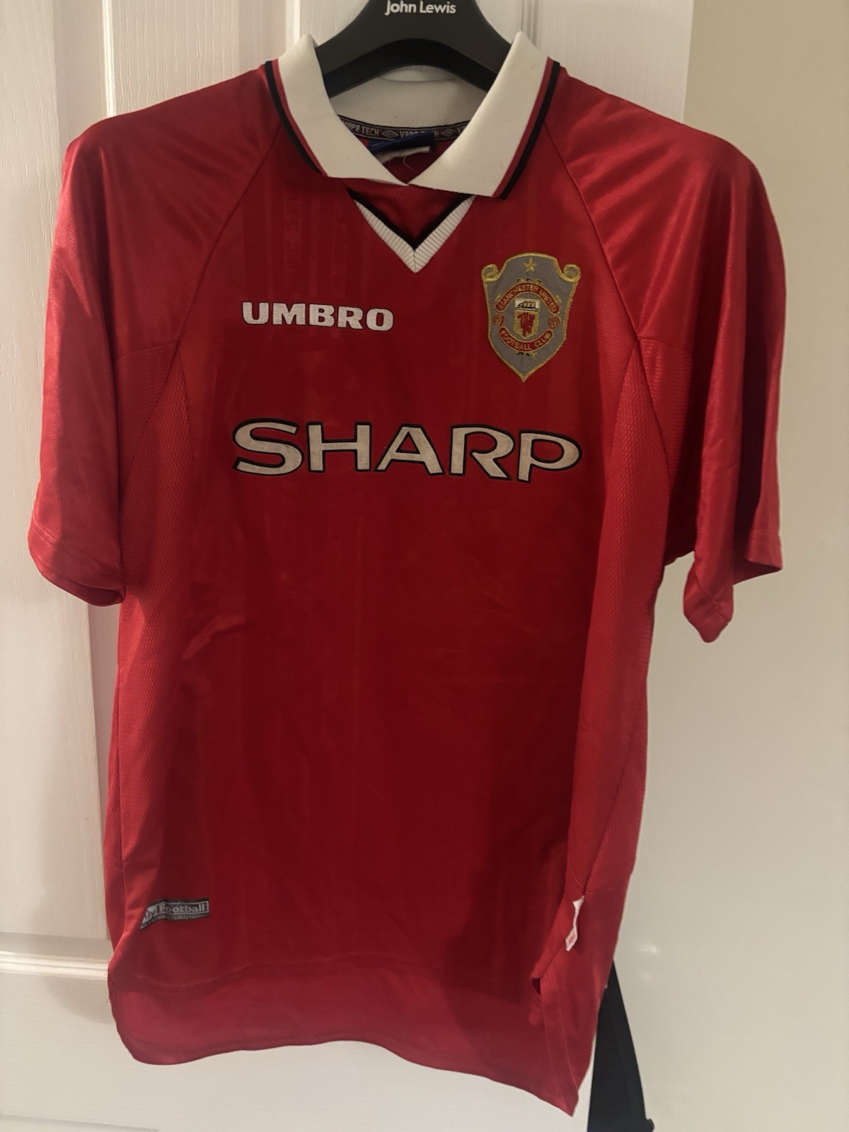 Manchester United 1998-1999 European Home Shirt - Vintage - Red - Size L for sale on Ebay