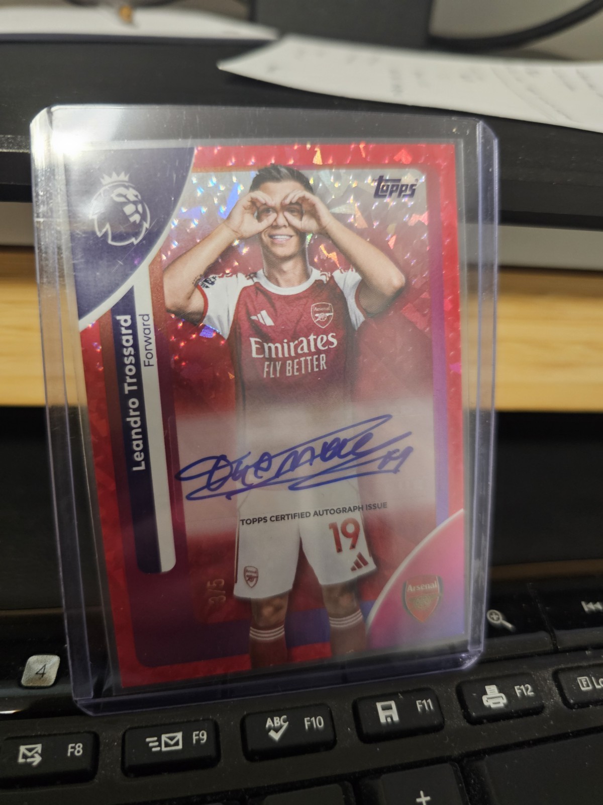 Topps Premier League Leandro Trossard Arsenal Signed Autograph /5 for sale on Ebay