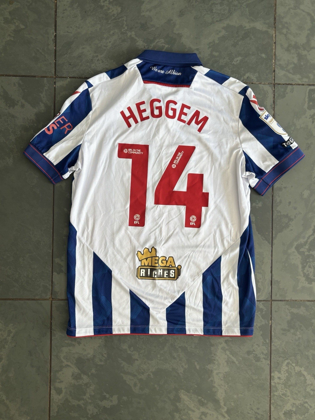 2024/25 West Brom Home Shirt Player Issue Torbjørn Heggem. Size XL for sale on Ebay