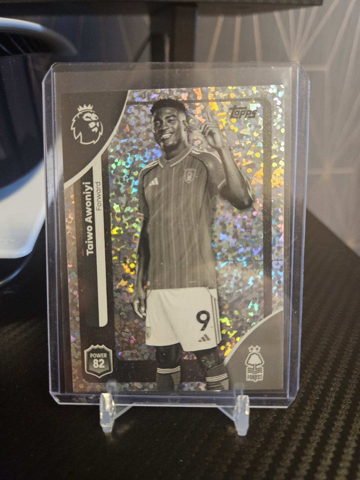 Topps 2026 Taiwo Awoniyi Black & White Sparkle /75 Nottingham Forest for sale on Ebay