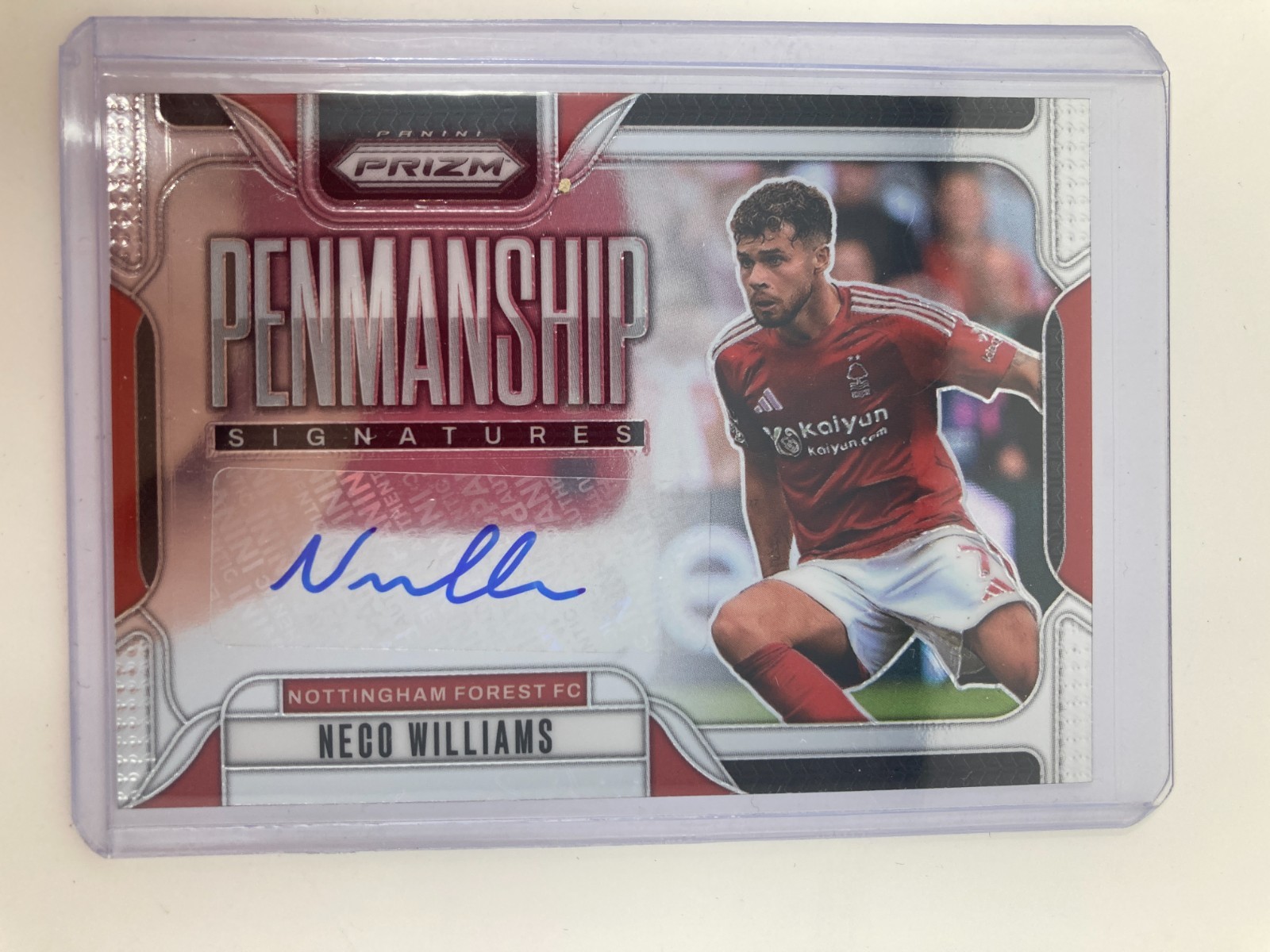 PANINI PRIZM PREMIER LEAGUE 2024/25 NECO WILLIAMS NOTTS FOREST PENMANSHIP AUTO . for sale on Ebay