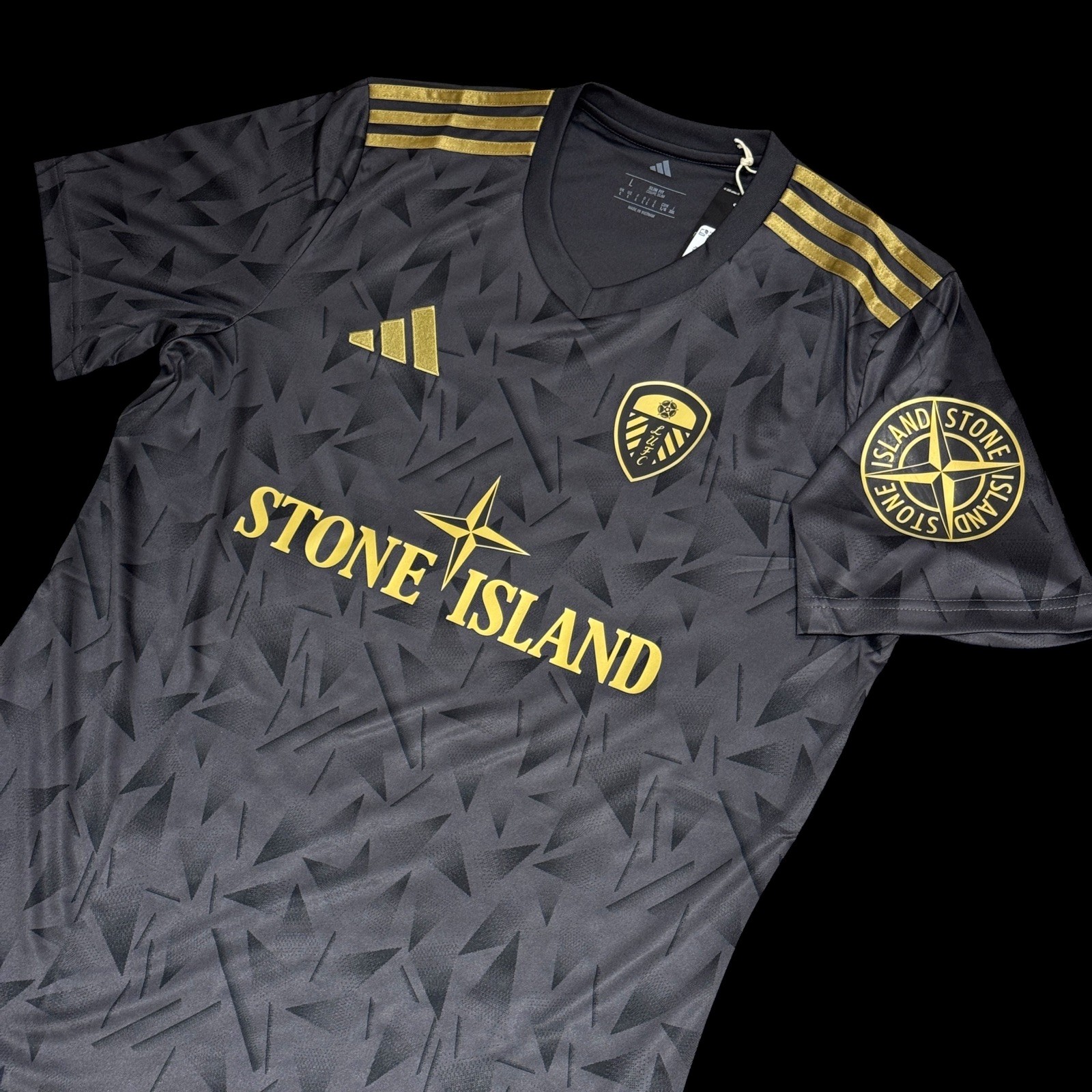 Leeds United | Adidas & Stone Island Concept Shirt | Black & Gold | Size Large for sale on Ebay