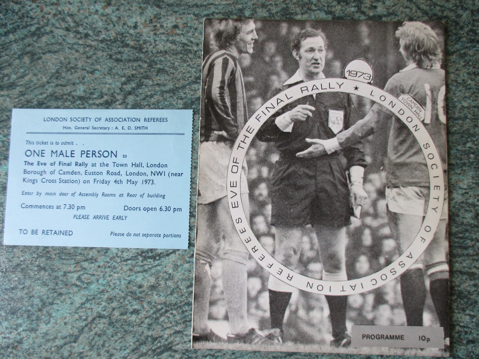 1973 FA CUP EVE OF THE FINAL RALLY REFEREES BROCHURE & TICKET SUNDERLAND V LEEDS for sale on Ebay