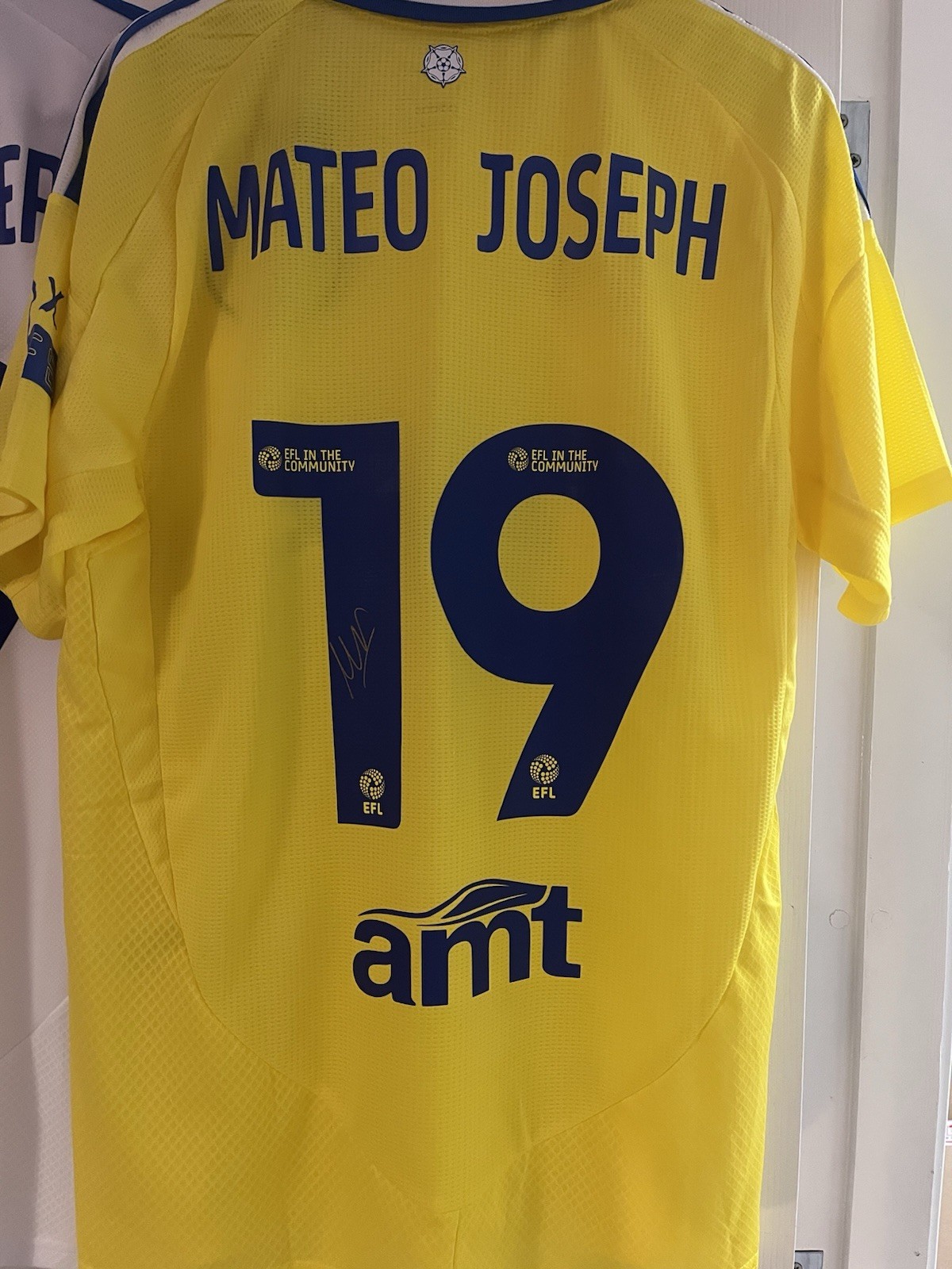 Signed Mateo Joseph Leeds United 2024/25 Shirt COA for sale on Ebay