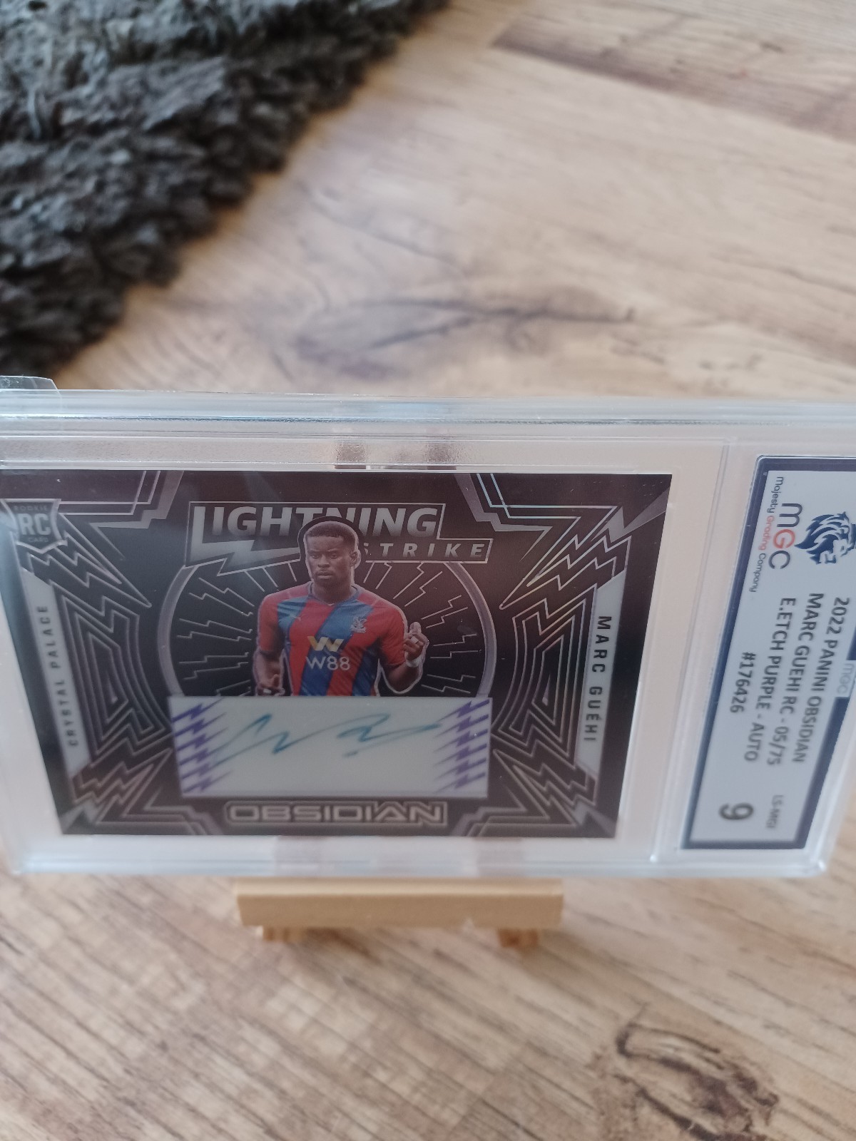 Marc Guehi Auto Numbered 05/75 Crystal Palace Purple Rookie Obsidian  for sale on Ebay