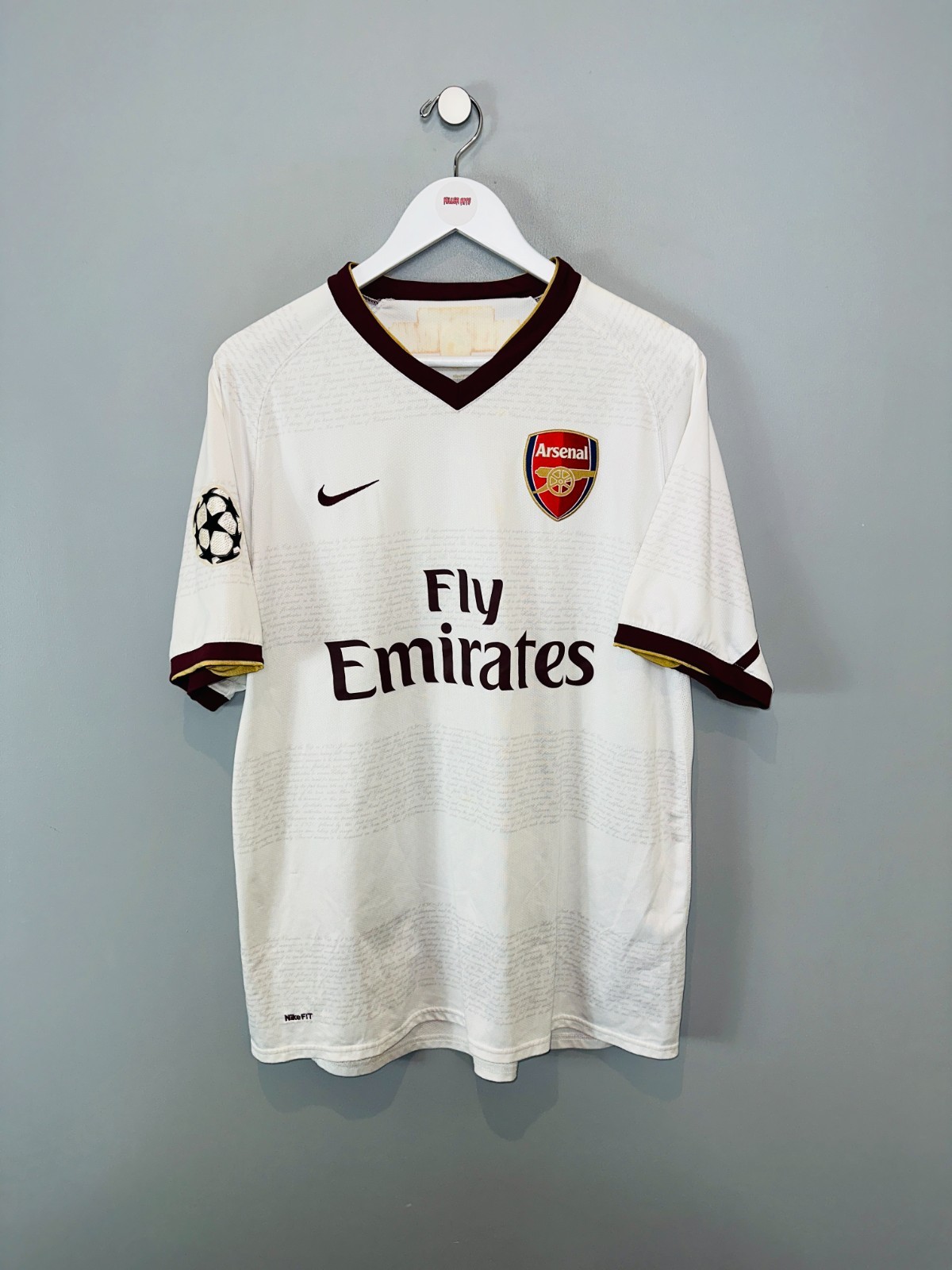 ARSENAL 2007/08 AWAY SHIRT (size L)  NIKE ORIGINAL VINTAGE FOOTBALL SHIRT for sale on Ebay