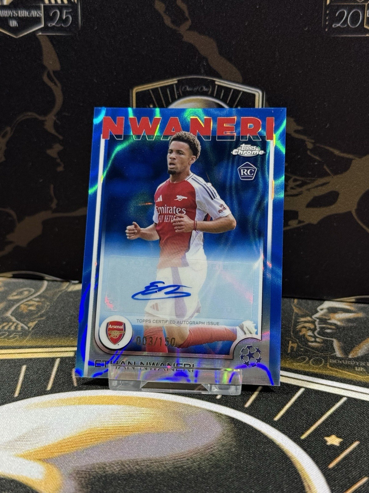 24/25 Topps Chrome Ethan Nwaneri RC Auto /150 Arsenal 🔴 for sale on Ebay