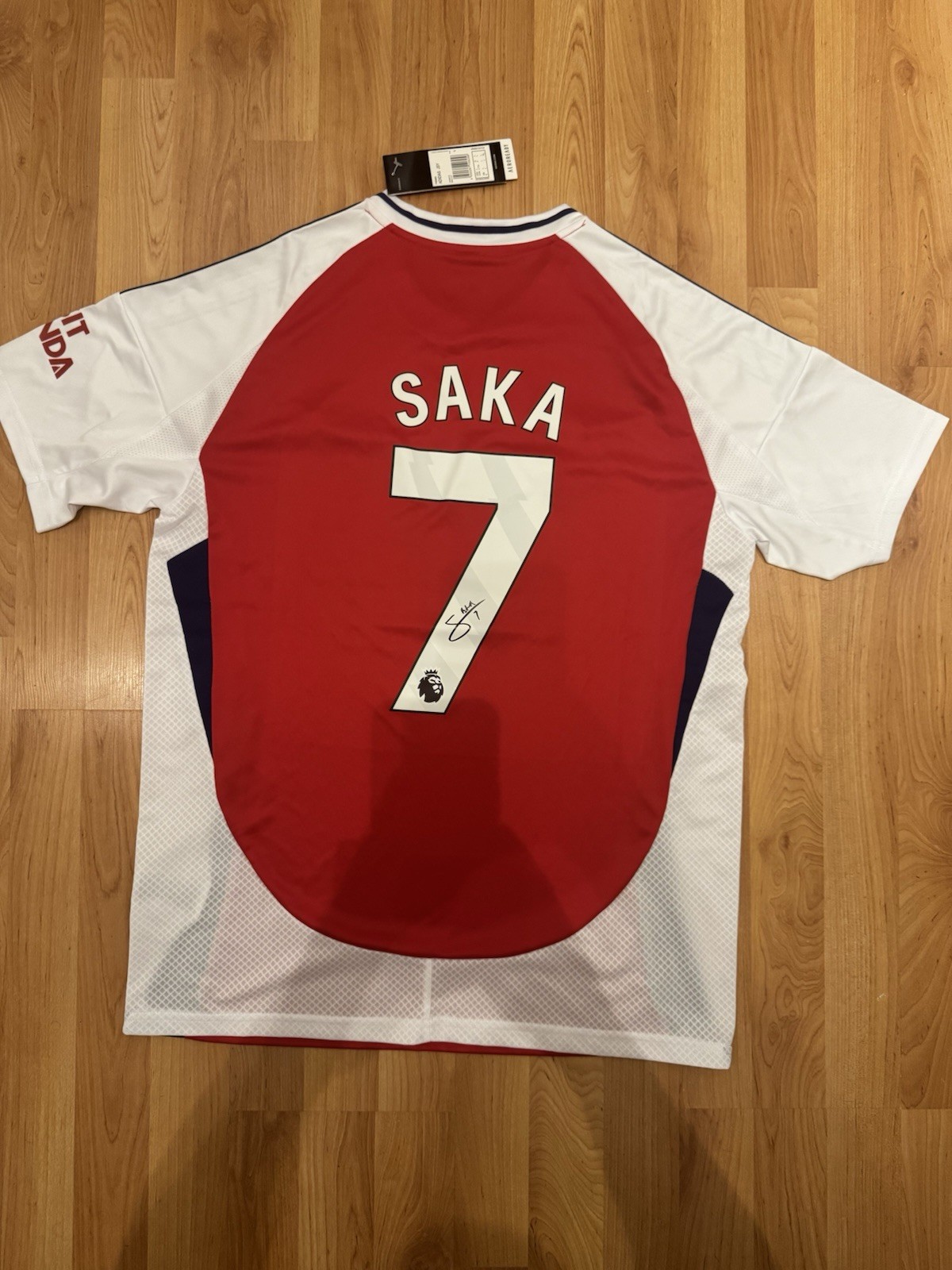 BUKAYO SAKA 24/25 Signed Home Arsenal Shirt #7 Premier League RARE COA for sale on Ebay