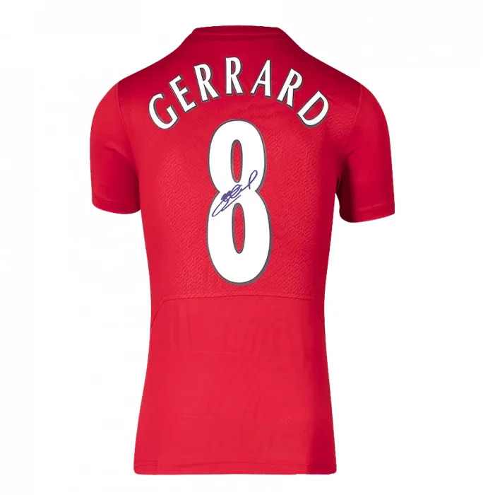 Steven Gerrard Back Signed Liverpool 2005 Home Shirt: UEFA Champions League Fina for sale on Ebay