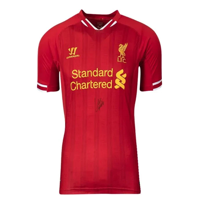 Luis Suarez Front Signed Liverpool FC 2013-14 Home Shirt for sale on Ebay
