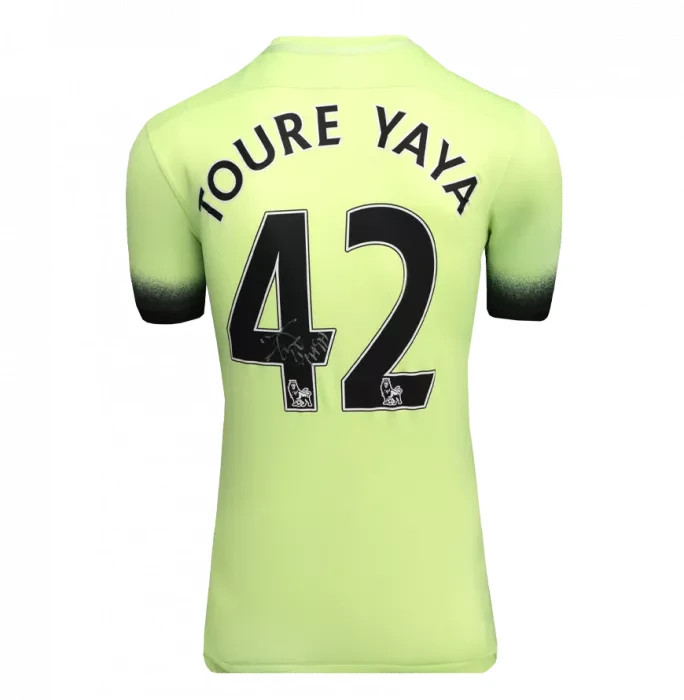 Yaya Toure Back Signed Manchester City 2015-16 Third Shirt for sale on Ebay