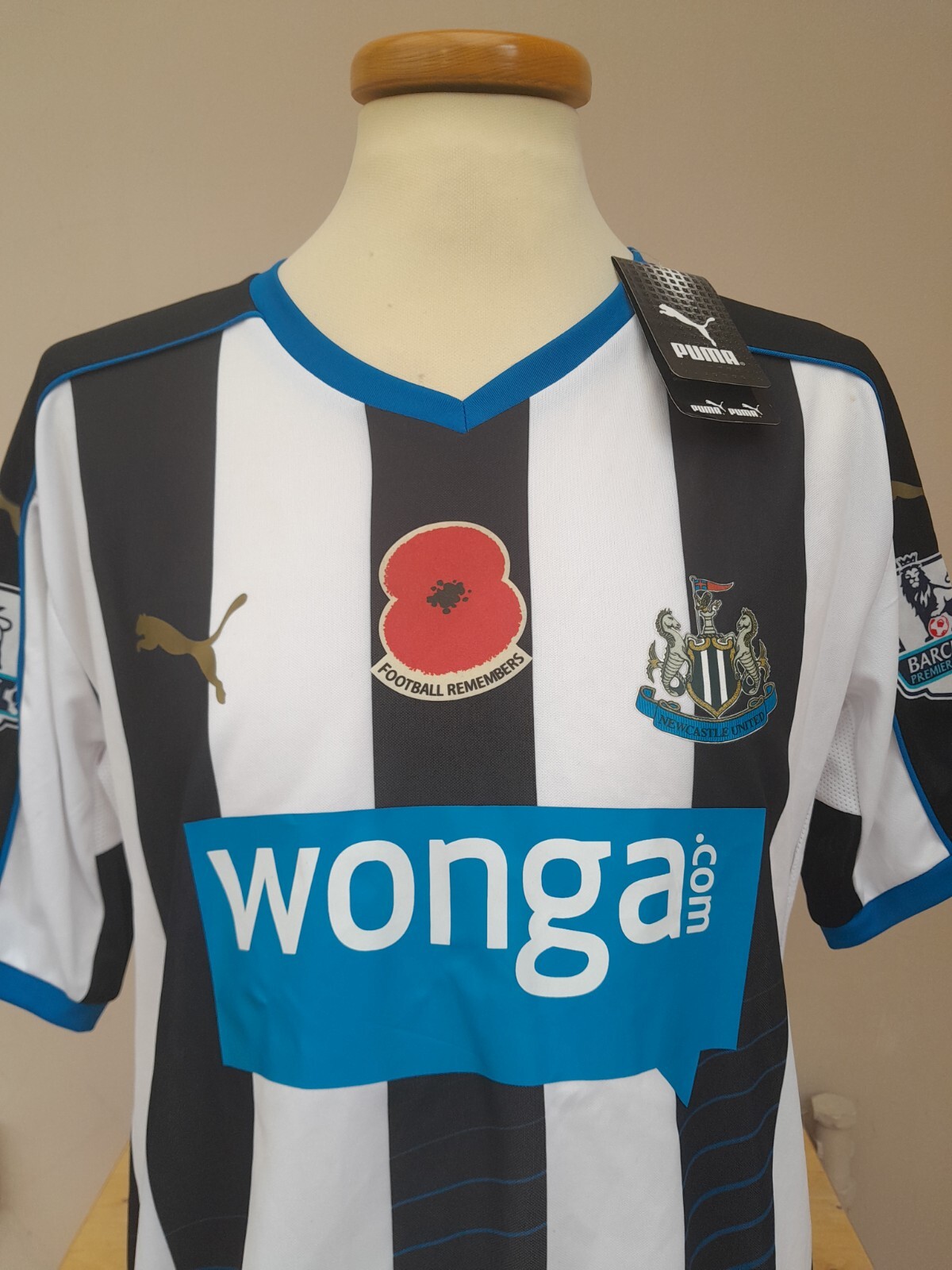 Rare Original Puma Newcastle United Match Issue Poppy Shirt 2016 Mens Large Bnwt for sale on Ebay