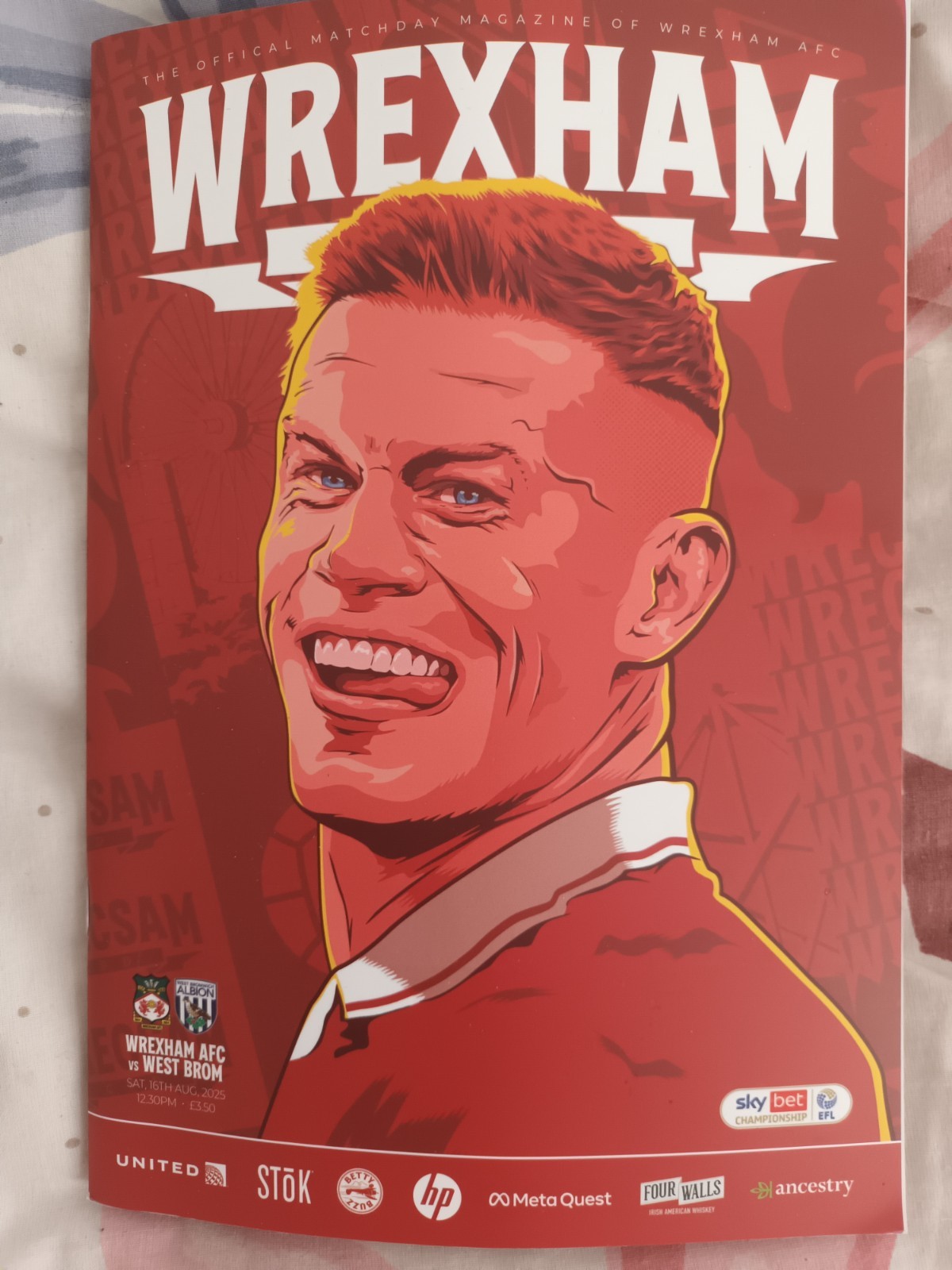 Wrexham v W.B.A Official Match Programme 16th August 2025 for sale on Ebay