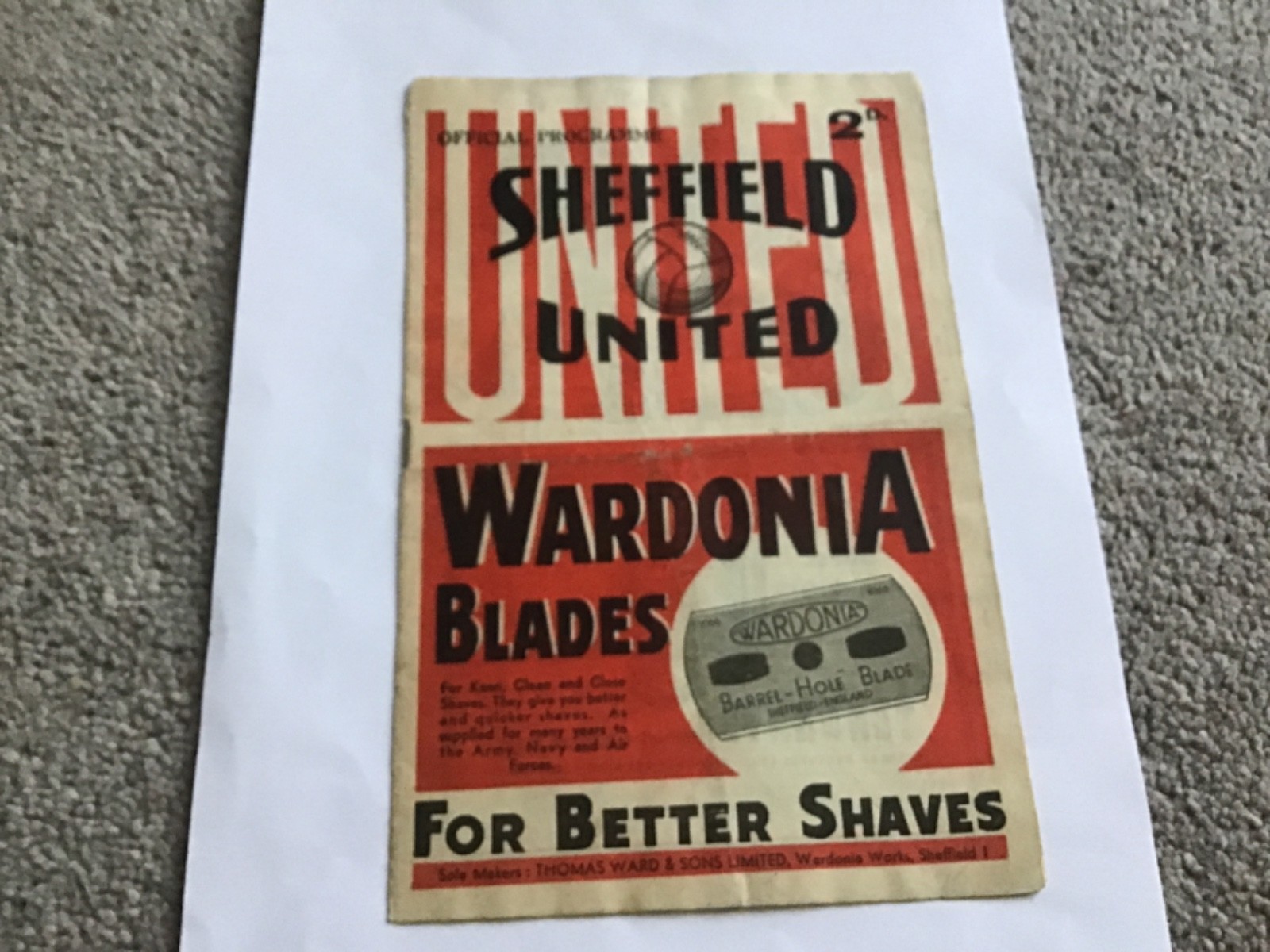 Rare Sheffield United v Huddersfield Town Football Programme 21/12/1946. for sale on Ebay