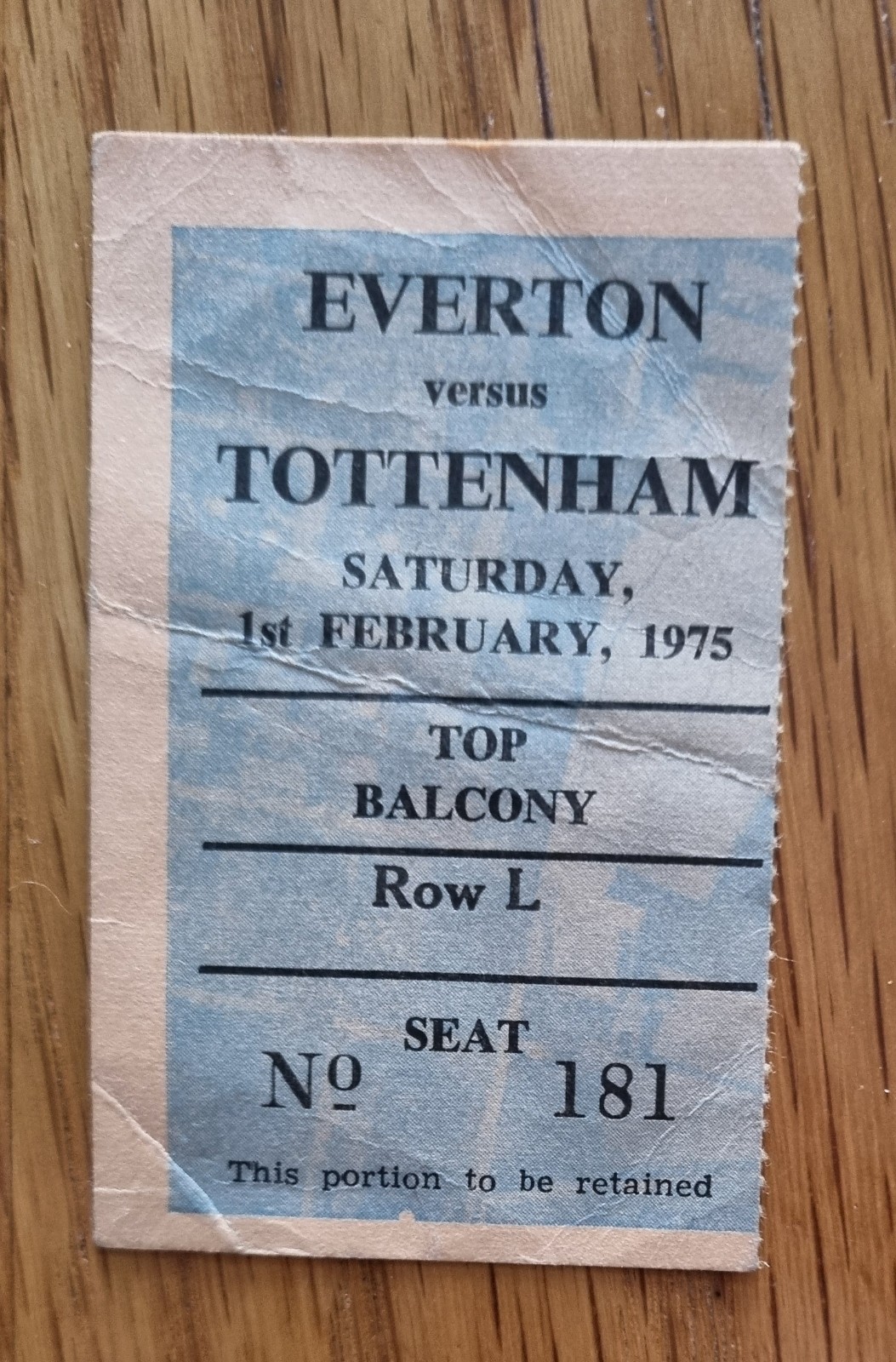 Everton v Tottenham/Spurs 1974/75 ticket for sale on Ebay