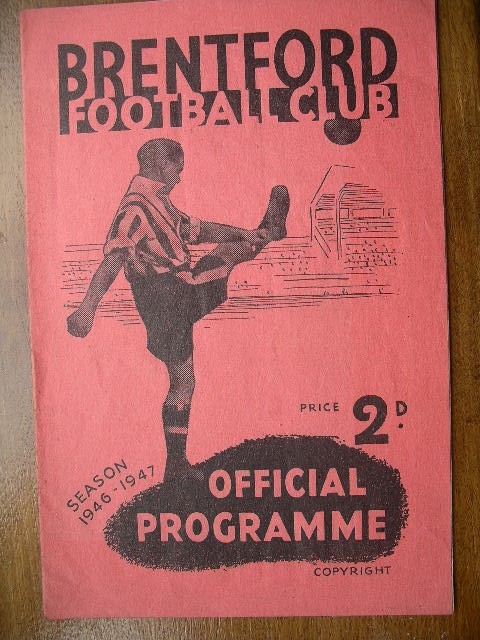 BRENTFORD  v  Derby County  46/7. for sale on Ebay