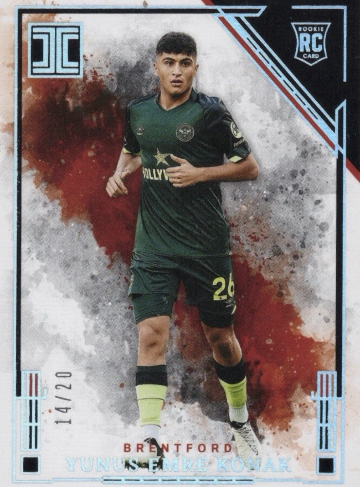 Yunus Emre Konak 24-25 Panini Impeccable PL Rookie /20 SSP Brentford RC for sale on Ebay