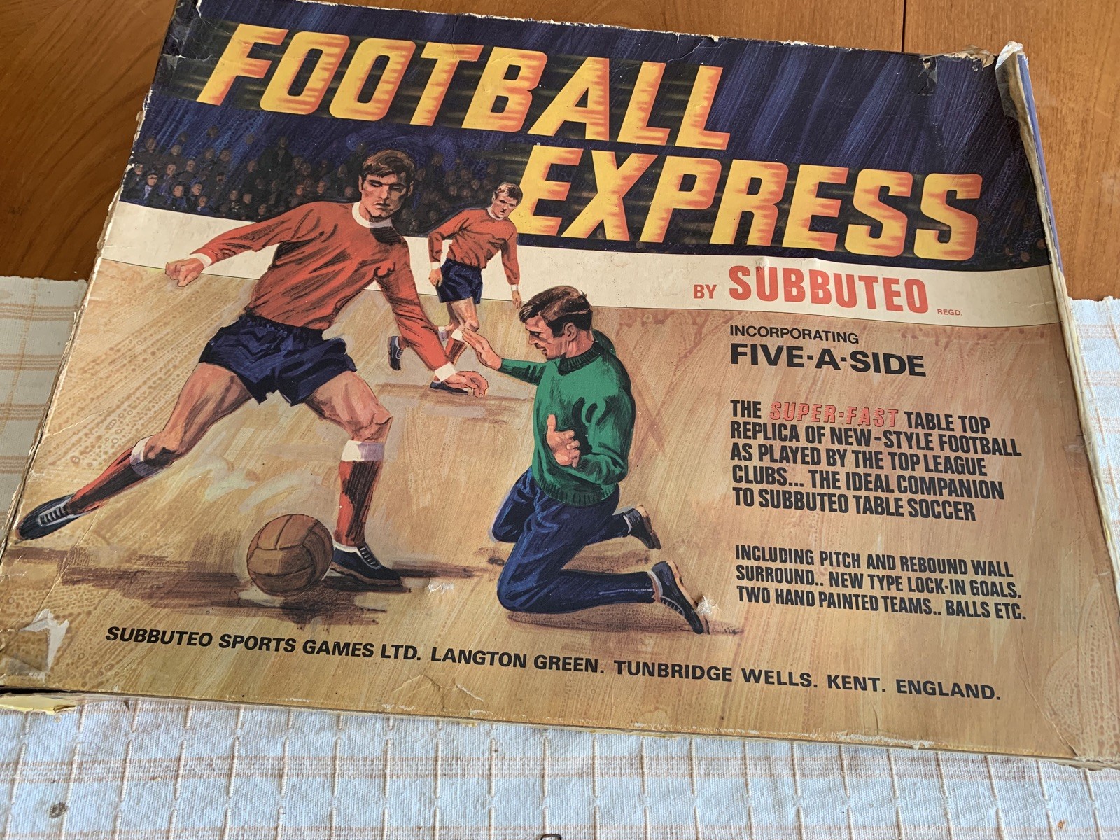 Subbuteo Football Express Set - foldable version with original goals and teams for sale on Ebay