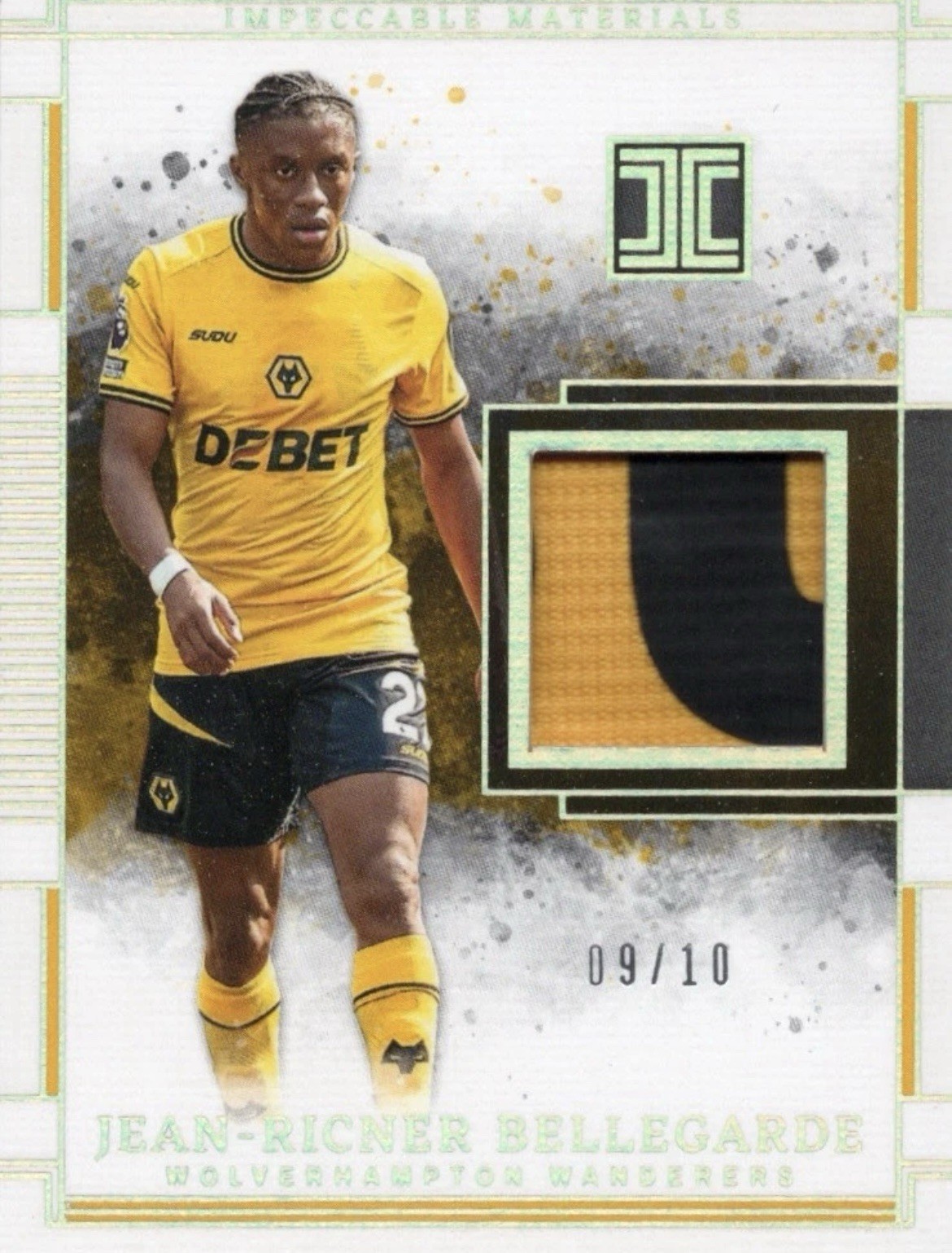 2024/25 Panini Impeccable PL Jean-Ricner Bellegarde Patch /10 SSP Wolves for sale on Ebay