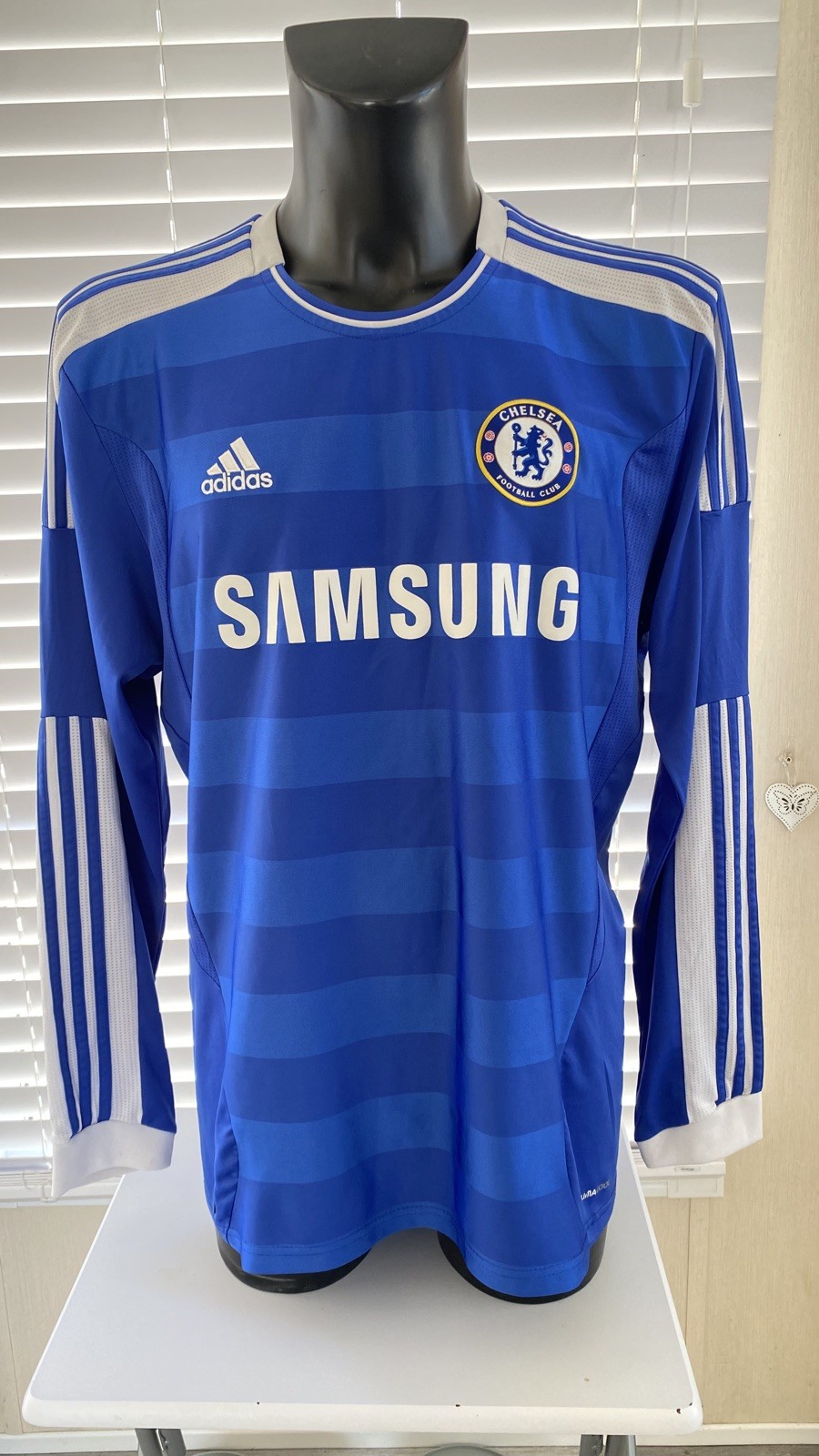 Rare Original Chelsea 2011/2012 Long Sleeve Home Shirt size XL ADIDAS Samsung  for sale on Ebay