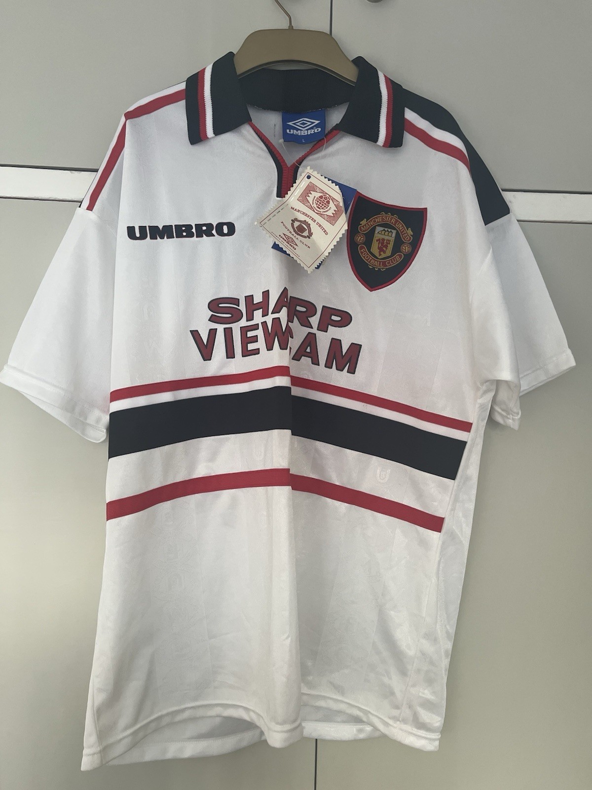 Manchester United Away Shirt 1997/1999 Large Original Vintage Umbro Authentic for sale on Ebay