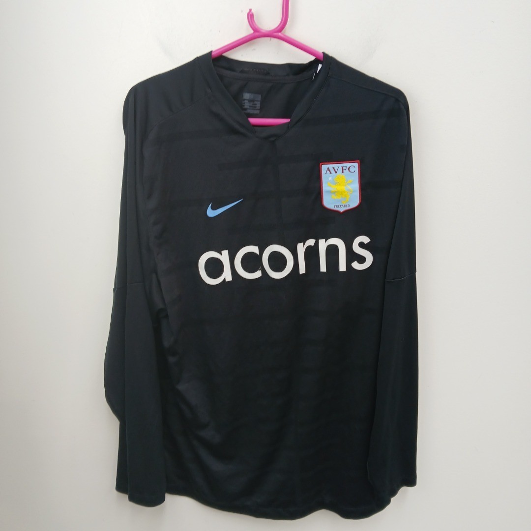 Nike Aston Villa Goal Keeper Shirt Size 2XL Mens Black No9 -WRDC for sale on Ebay