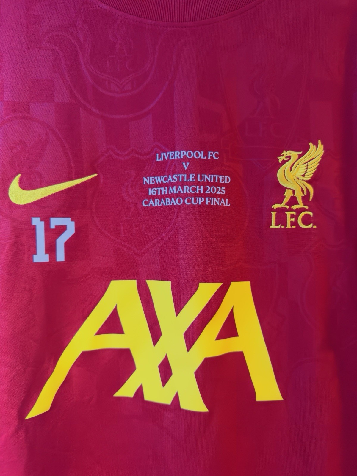 Liverpool Player Issue Carabao Cup Final Warm Up T-shirt Curtis Jones for sale on Ebay