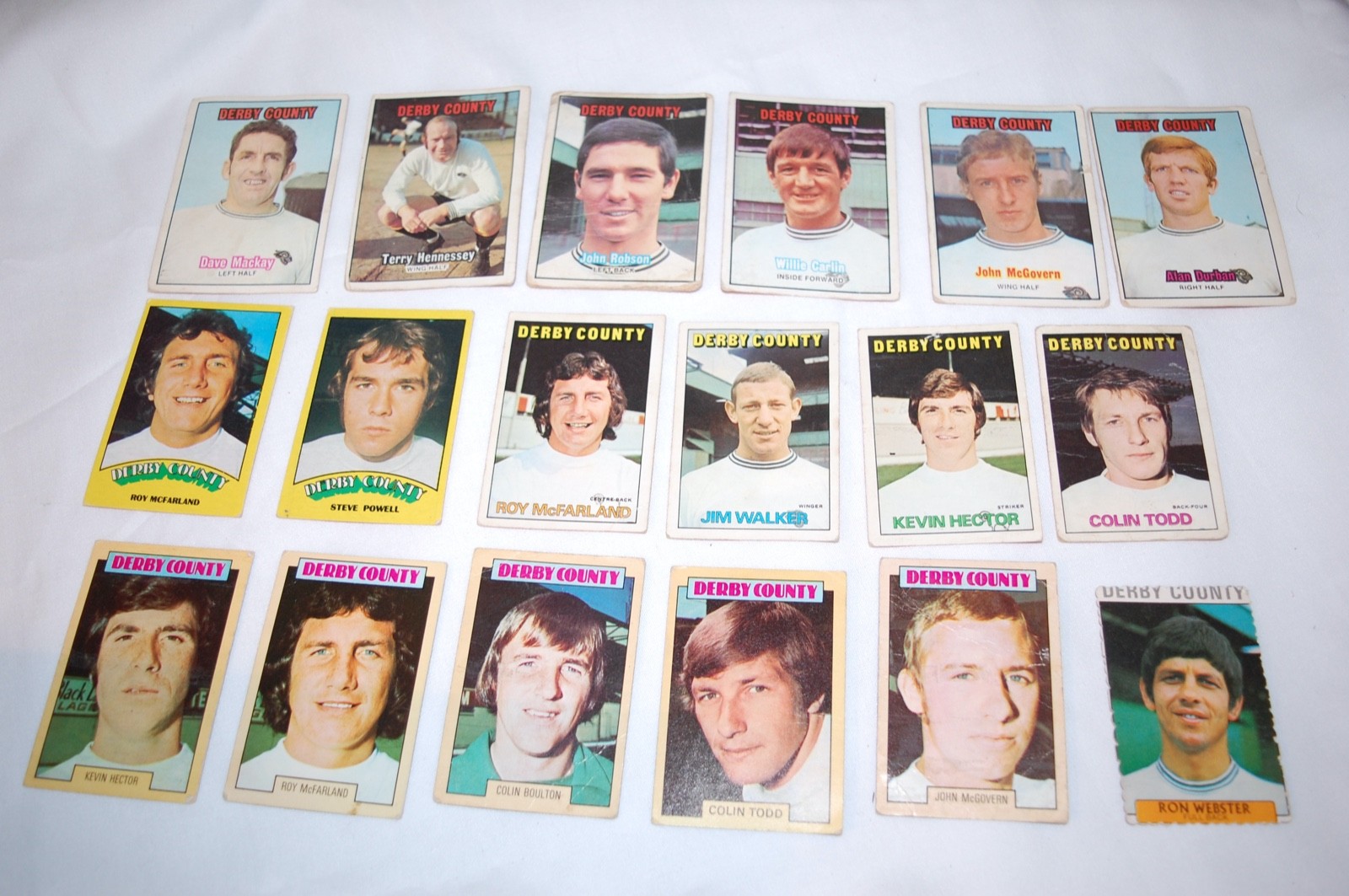 Collection of Vintage A&BC Football cards - Derby County - Red Orange Blue backs for sale on Ebay