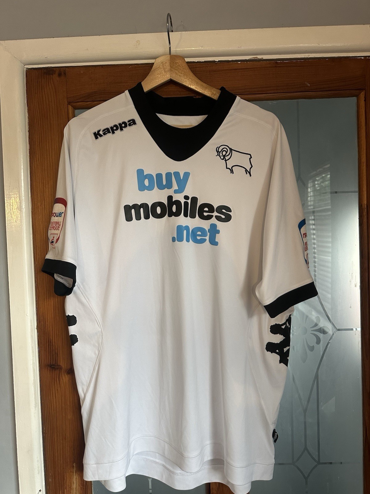 Derby County Home Kappa Football Shirt 2012/13 White - Size Large for sale on Ebay