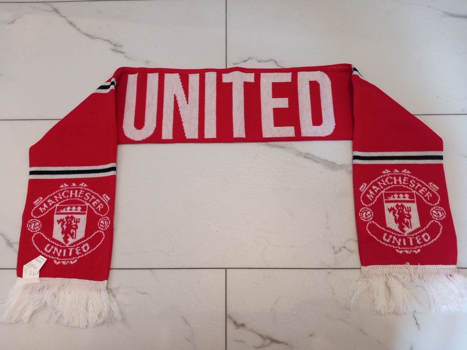 Official Manchester United Scarf - Red/White/Black - New for sale on Ebay