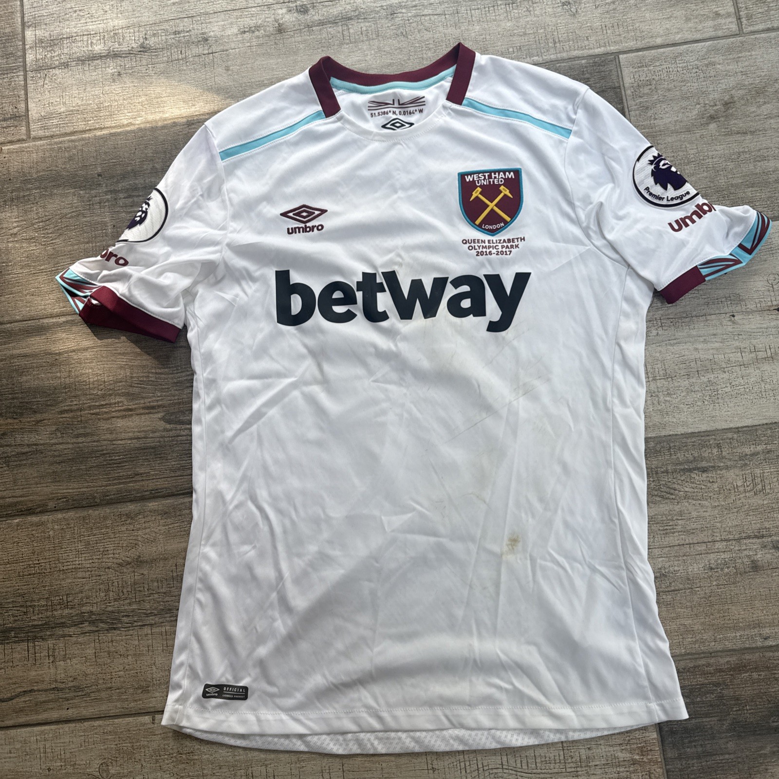 Match Worn West Ham Utd  Ogbonna Shirt Unwashed for sale on Ebay