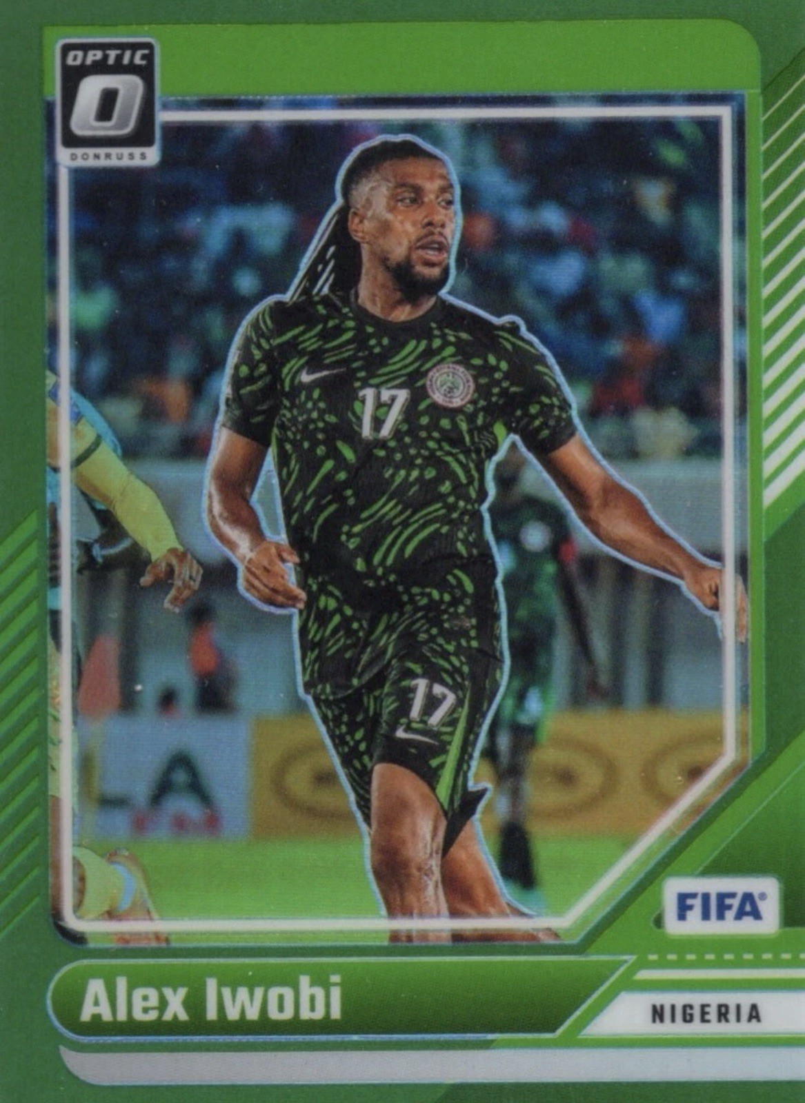 2024-25 Panini Donruss Alex Iwobi Optic Green Refractor /5 SSP Fulham Nigeria for sale on Ebay