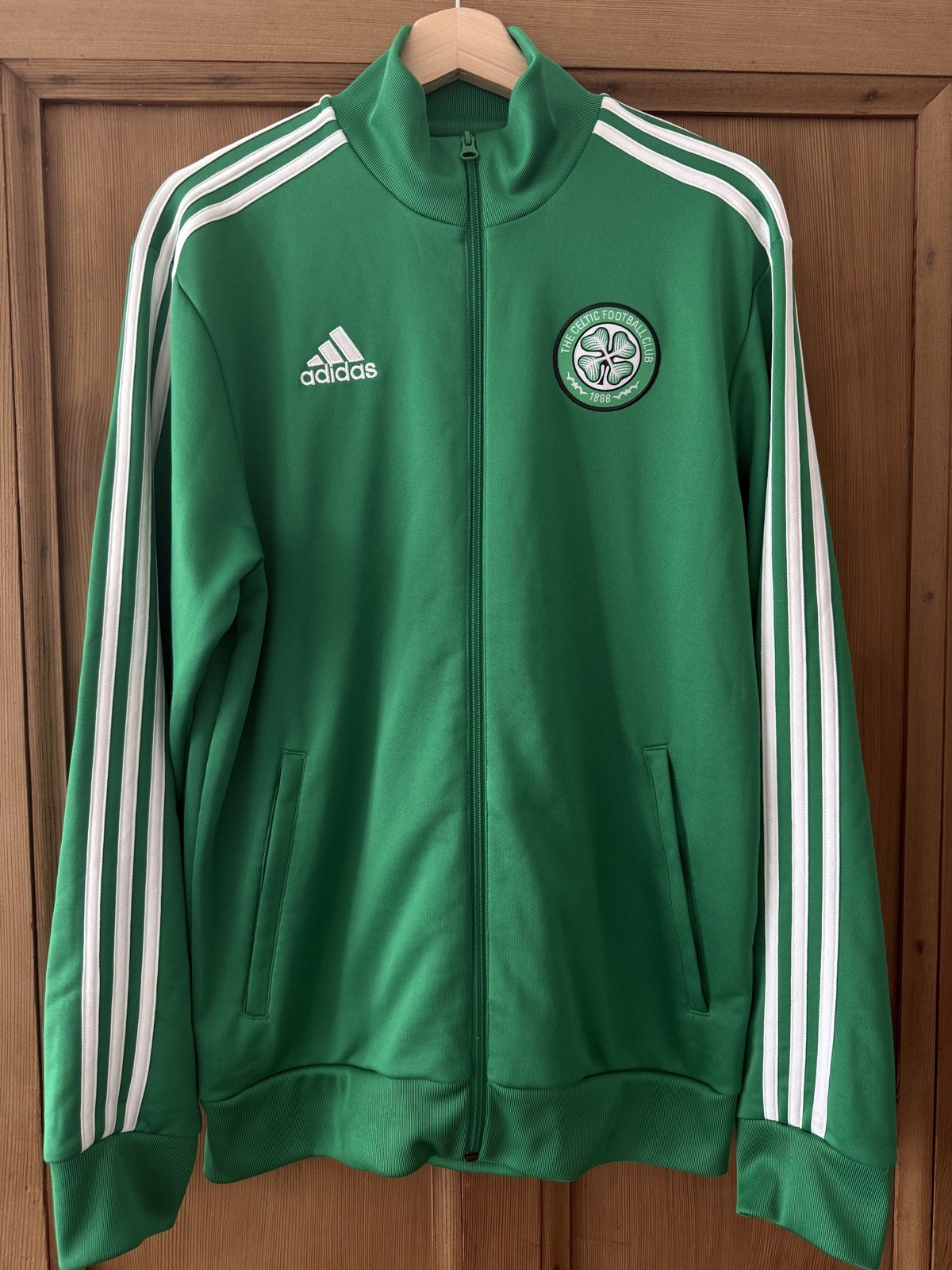 Retro Celtic FC Adidas Football Training Top Zip Jumper Medium Track Jacket for sale on Ebay