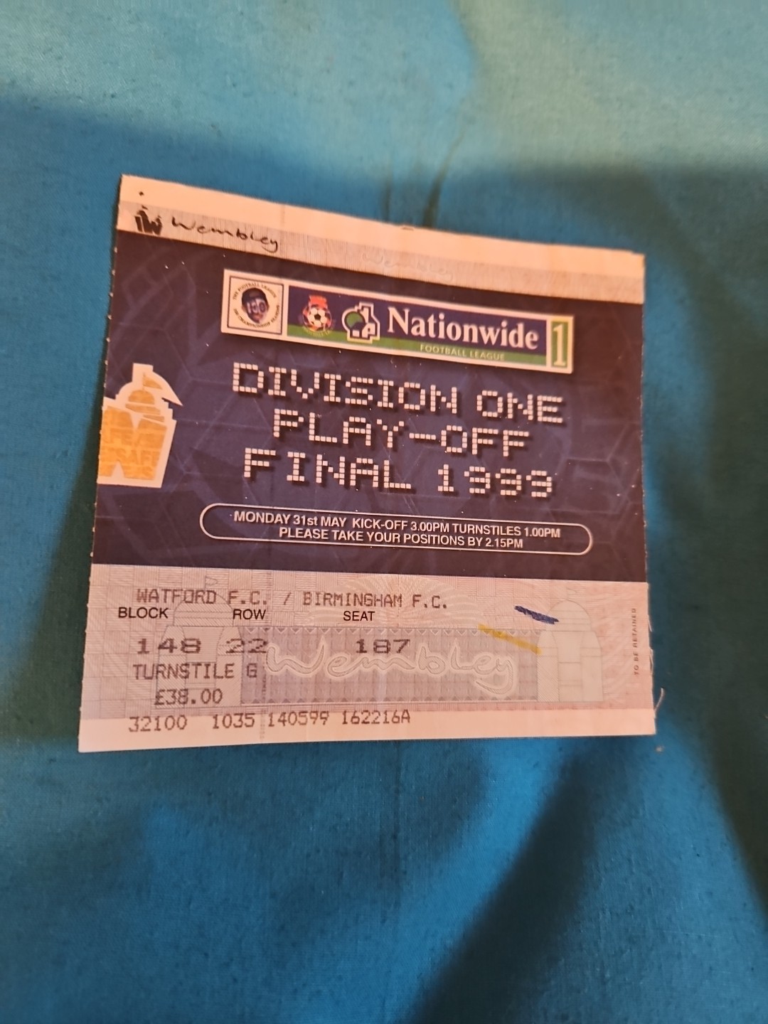Watford F.C. V Birmingham F.C. 31/05 Ticket for sale on Ebay
