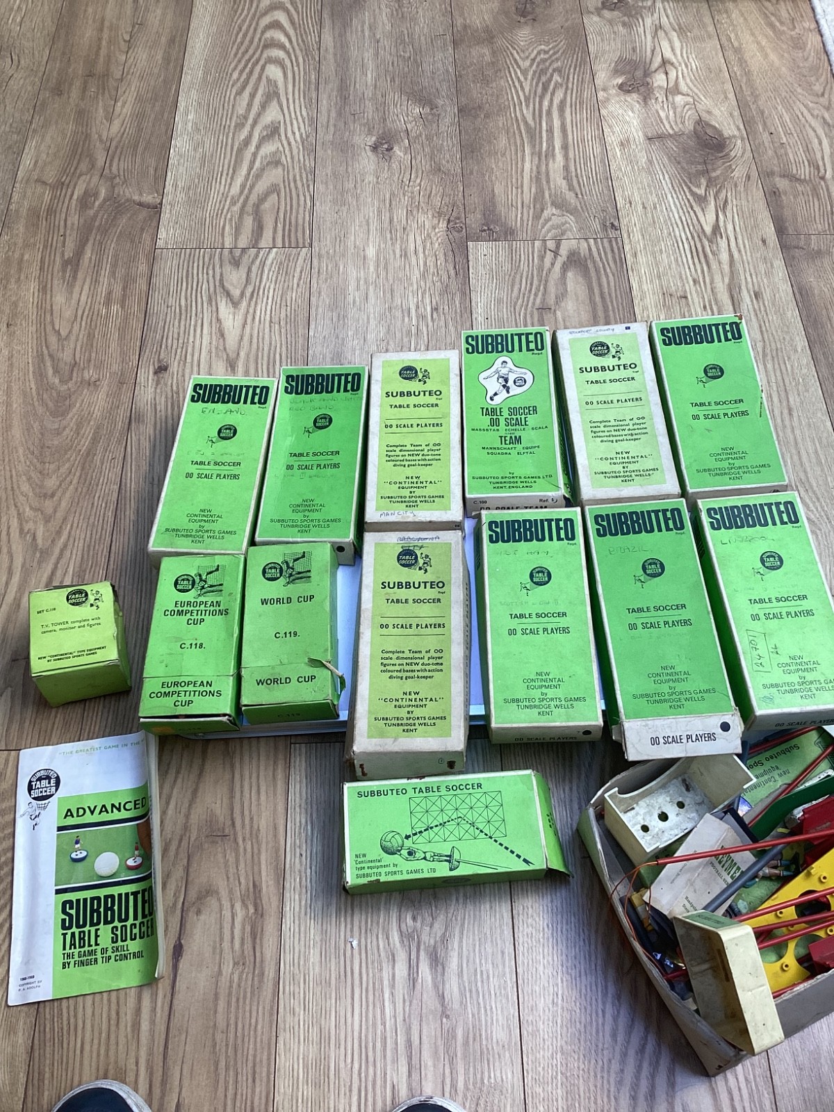 job lot of vintage subbuteo teams and other bits for sale on Ebay