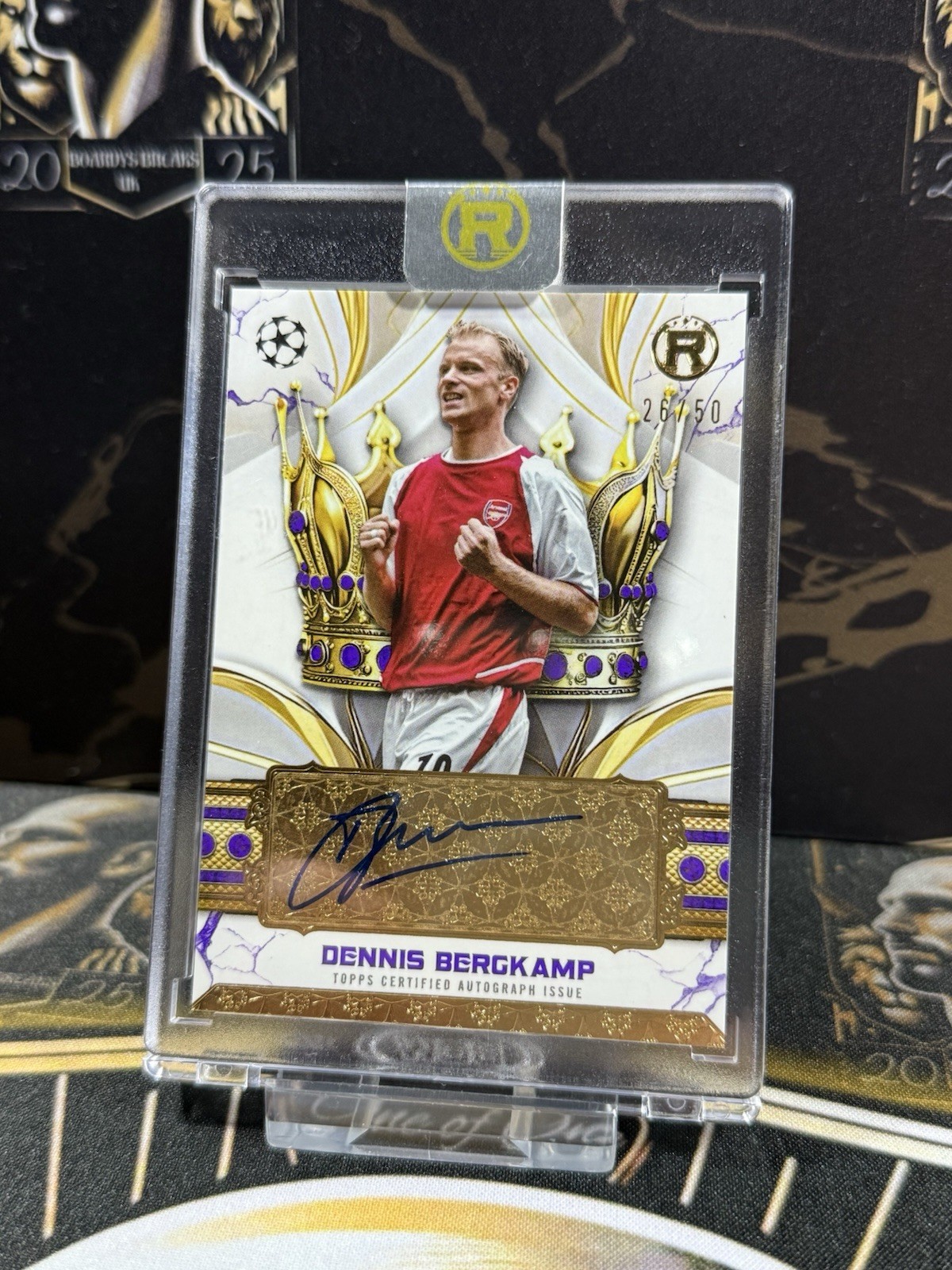 2025 Topps Reverence Crowned Legend Auto Dennis Bergkamp /50 👑 Arsenal for sale on Ebay